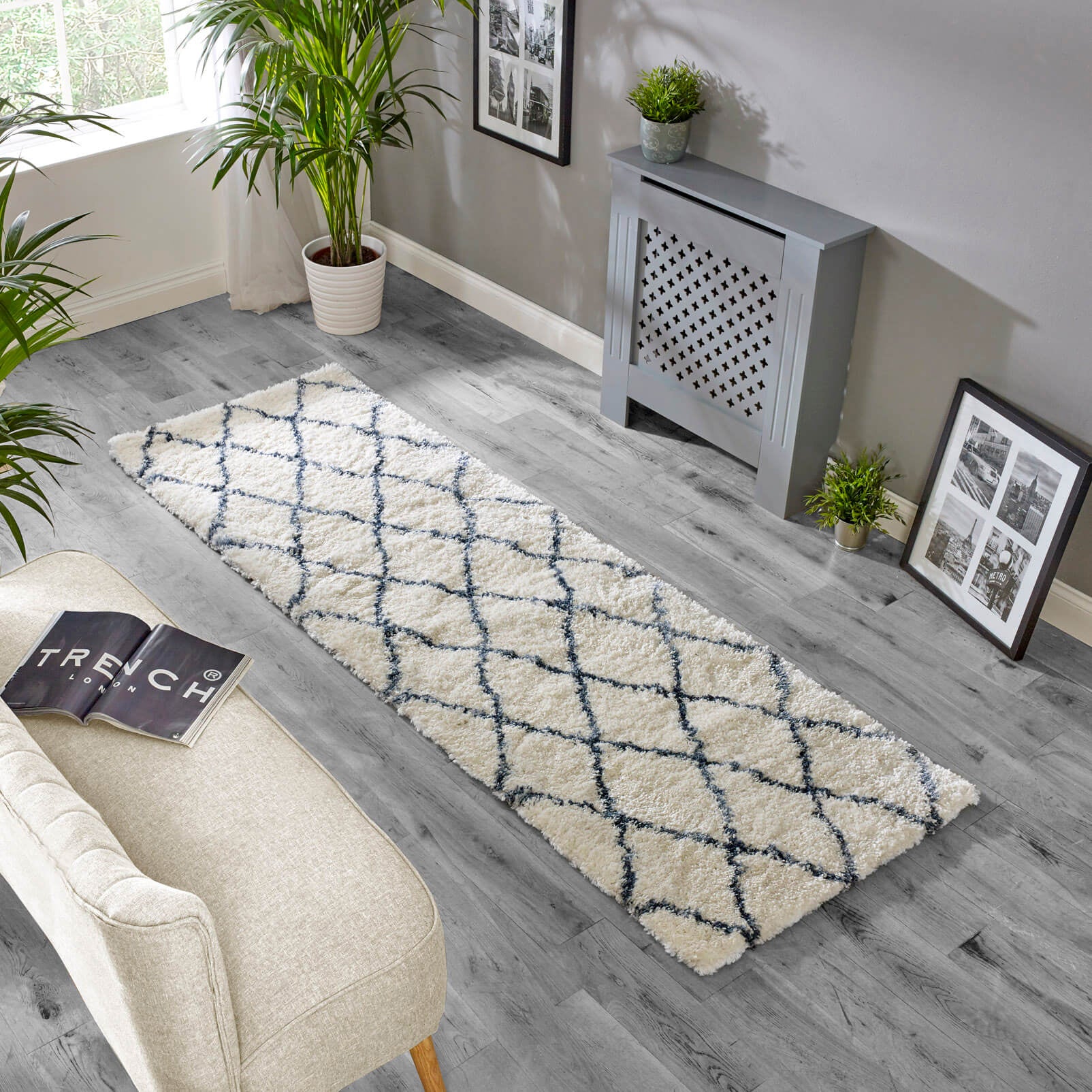 Alto AL03 Cream & Blue Rug