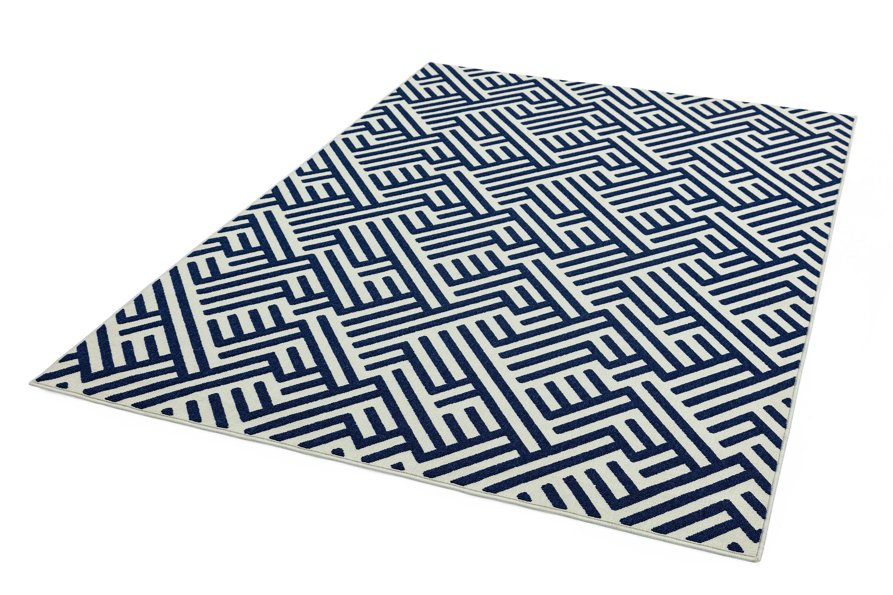 Antibes AN04 Blue / White Linear Rug