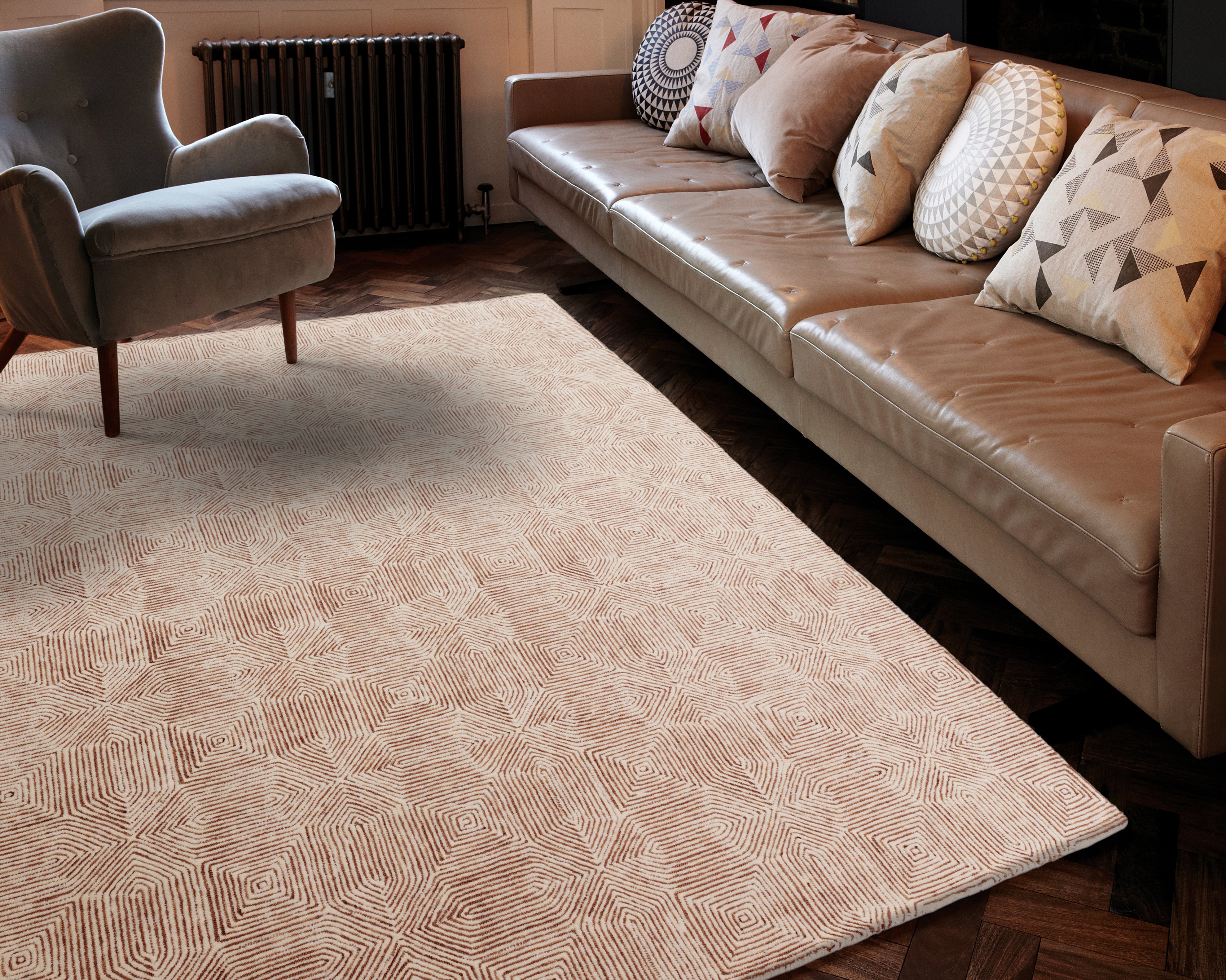 Contemporary Design Camden Terracotta Rug