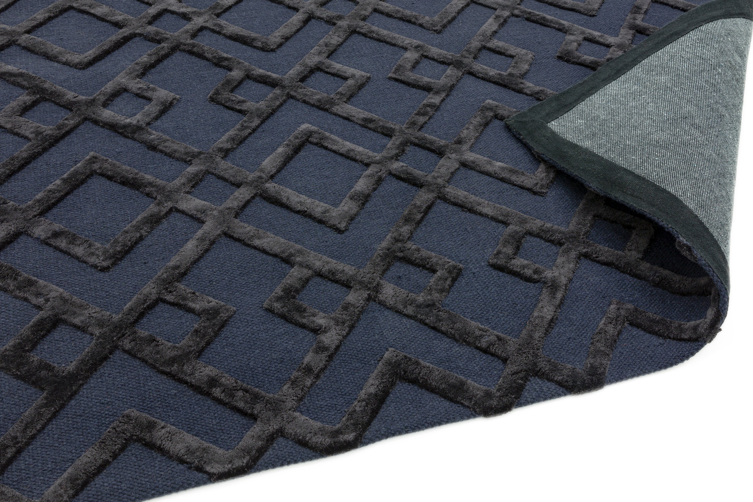 Contemporary Design Dixon Black Trellis rug