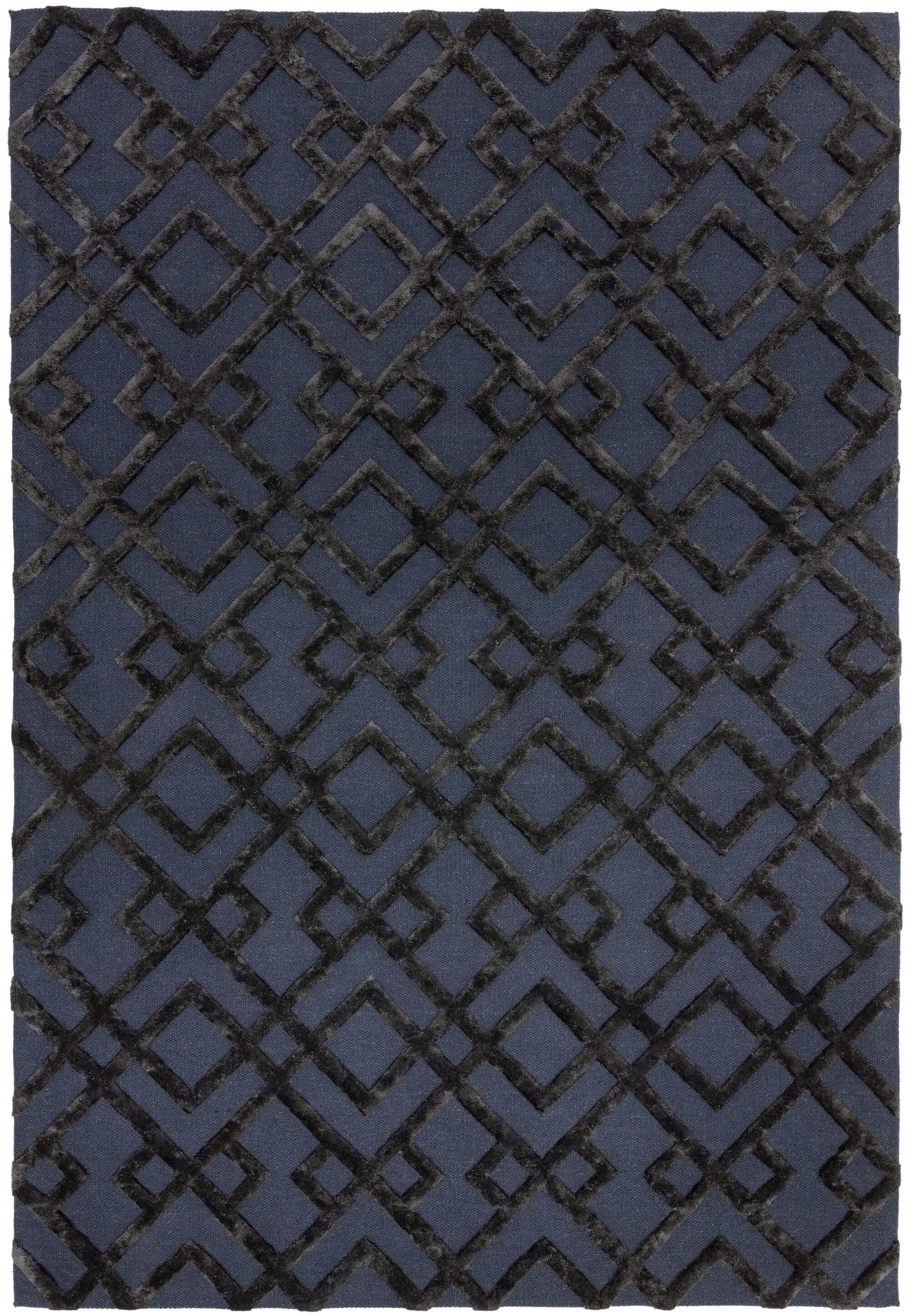 Contemporary Design Dixon Black Trellis rug
