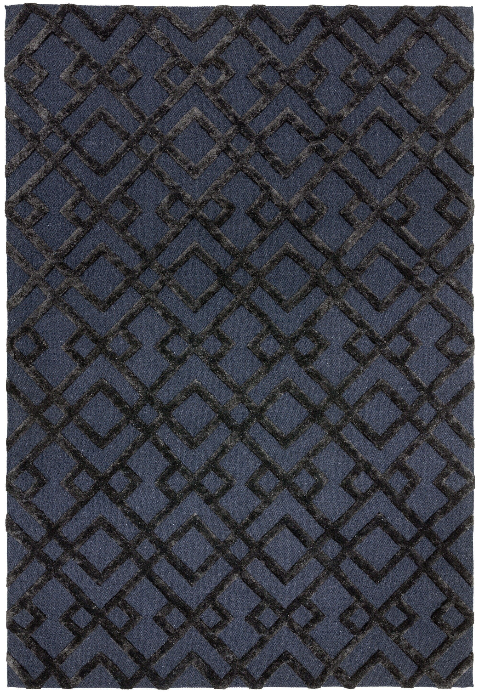 Contemporary Design Dixon Black Trellis rug