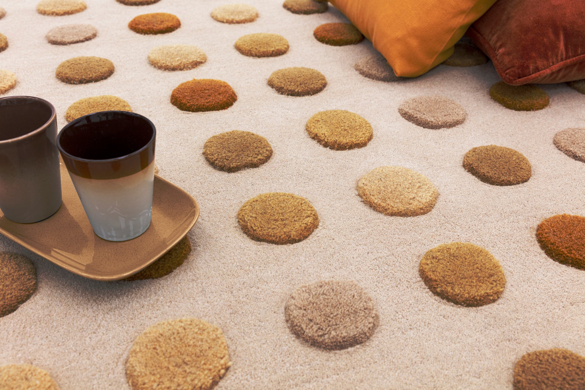 Contemporary Design Dotty Earth Red Rug