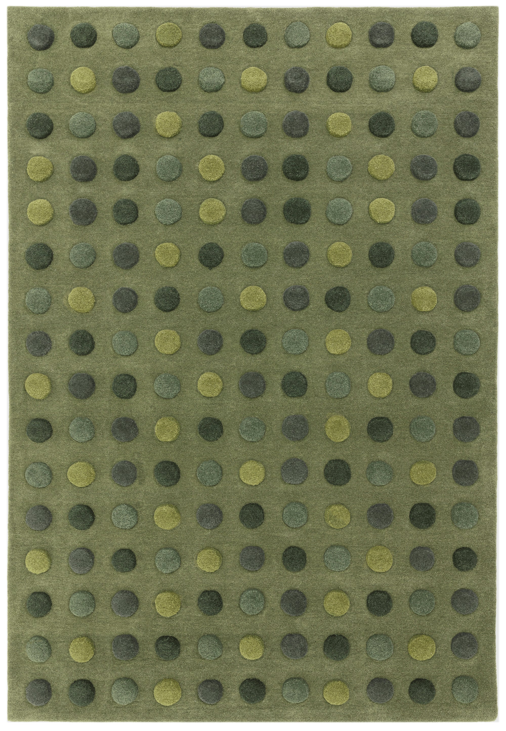 Contemporary Design Dotty Green Rug
