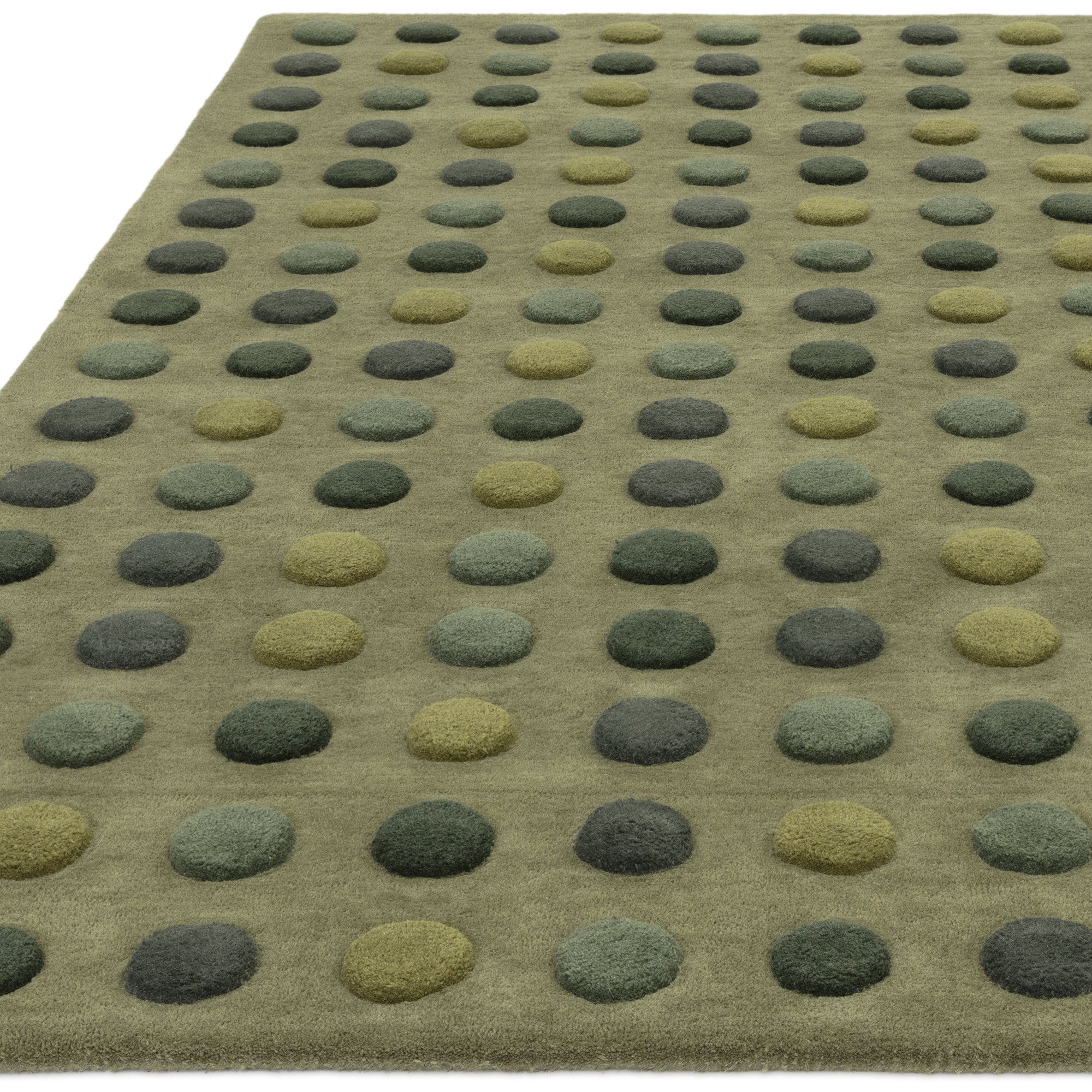 Contemporary Design Dotty Green Rug