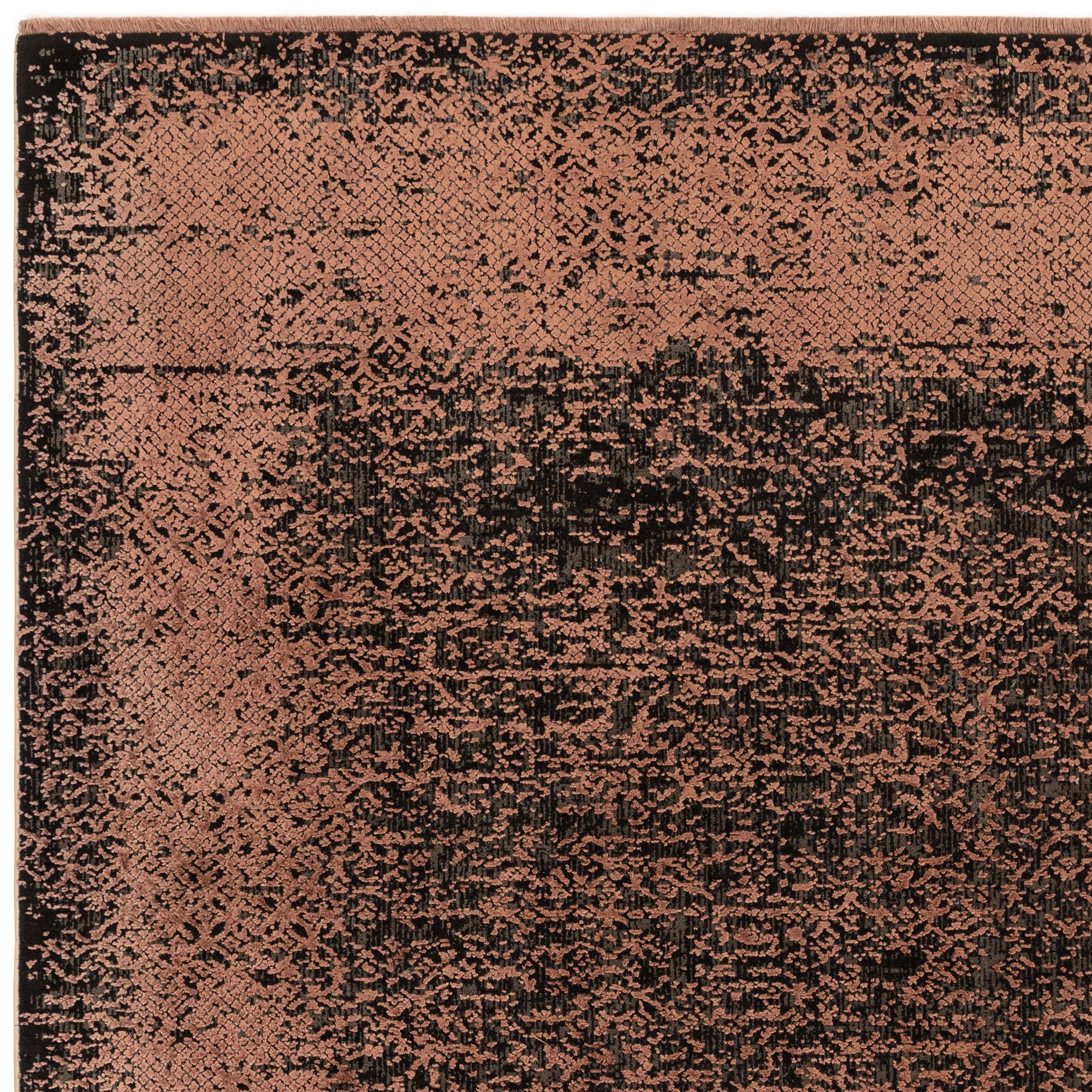Contemporary Design Elodie Terracotta Black Rug