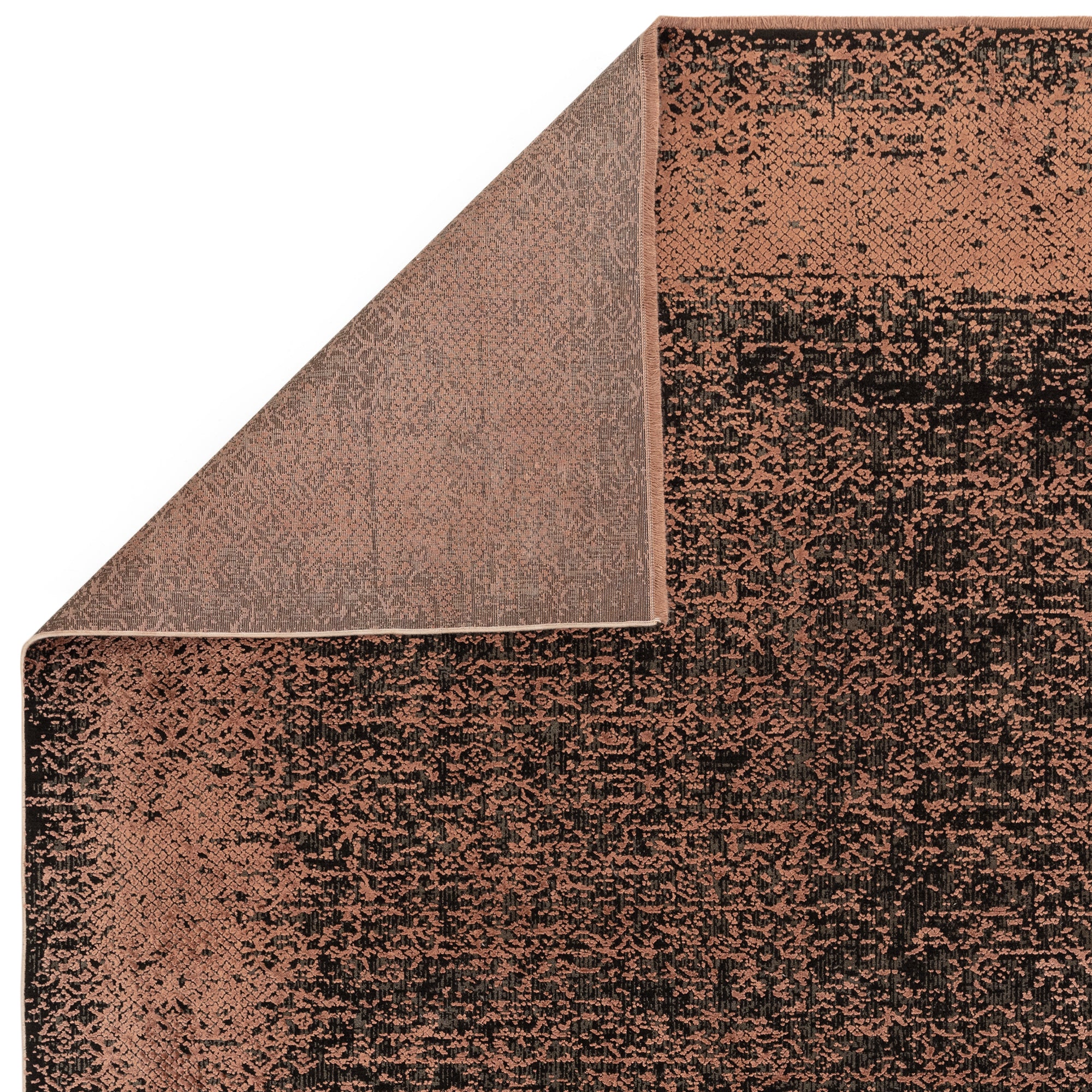 Contemporary Design Elodie Terracotta Black Rug