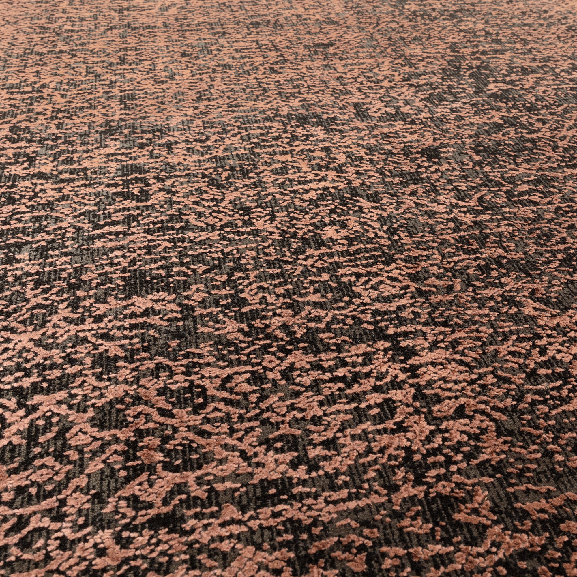 Contemporary Design Elodie Terracotta Black Rug