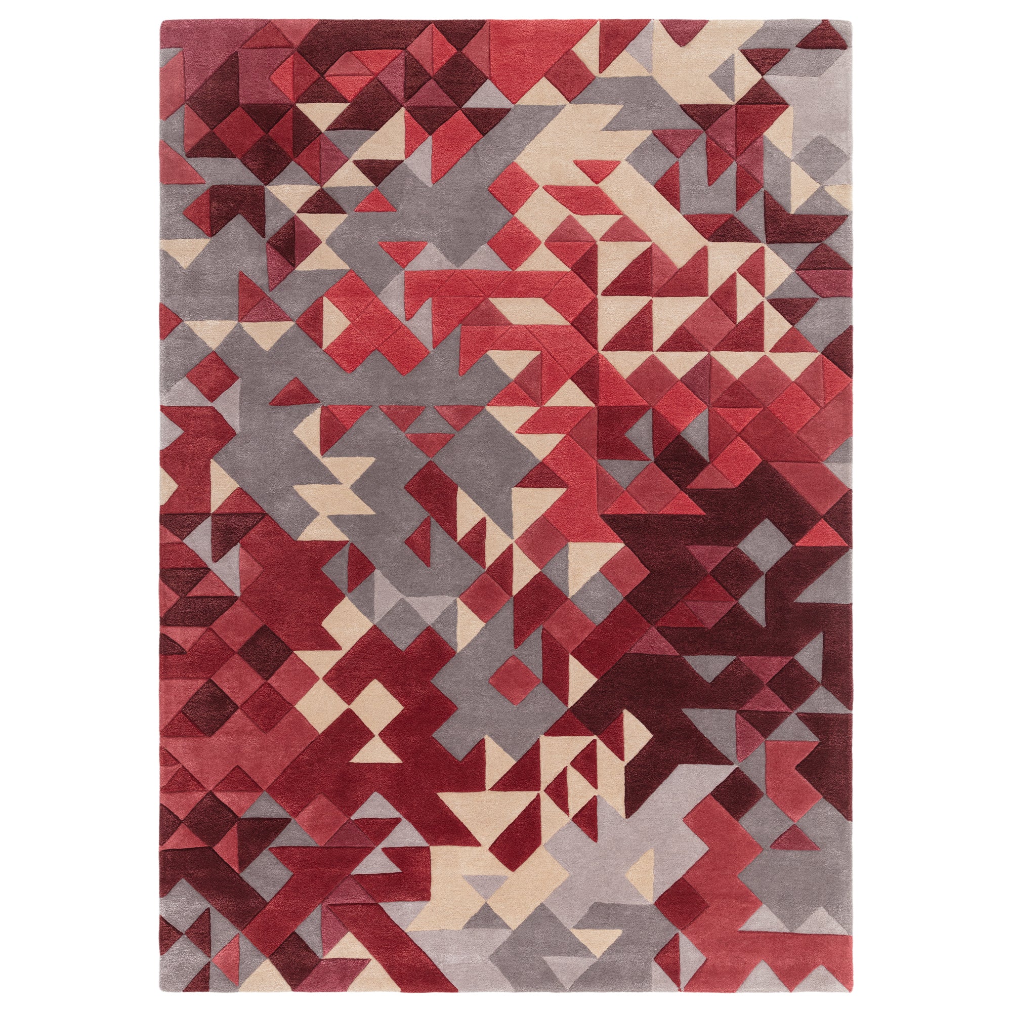 Contemporary Design Enigma Red Multi Rug