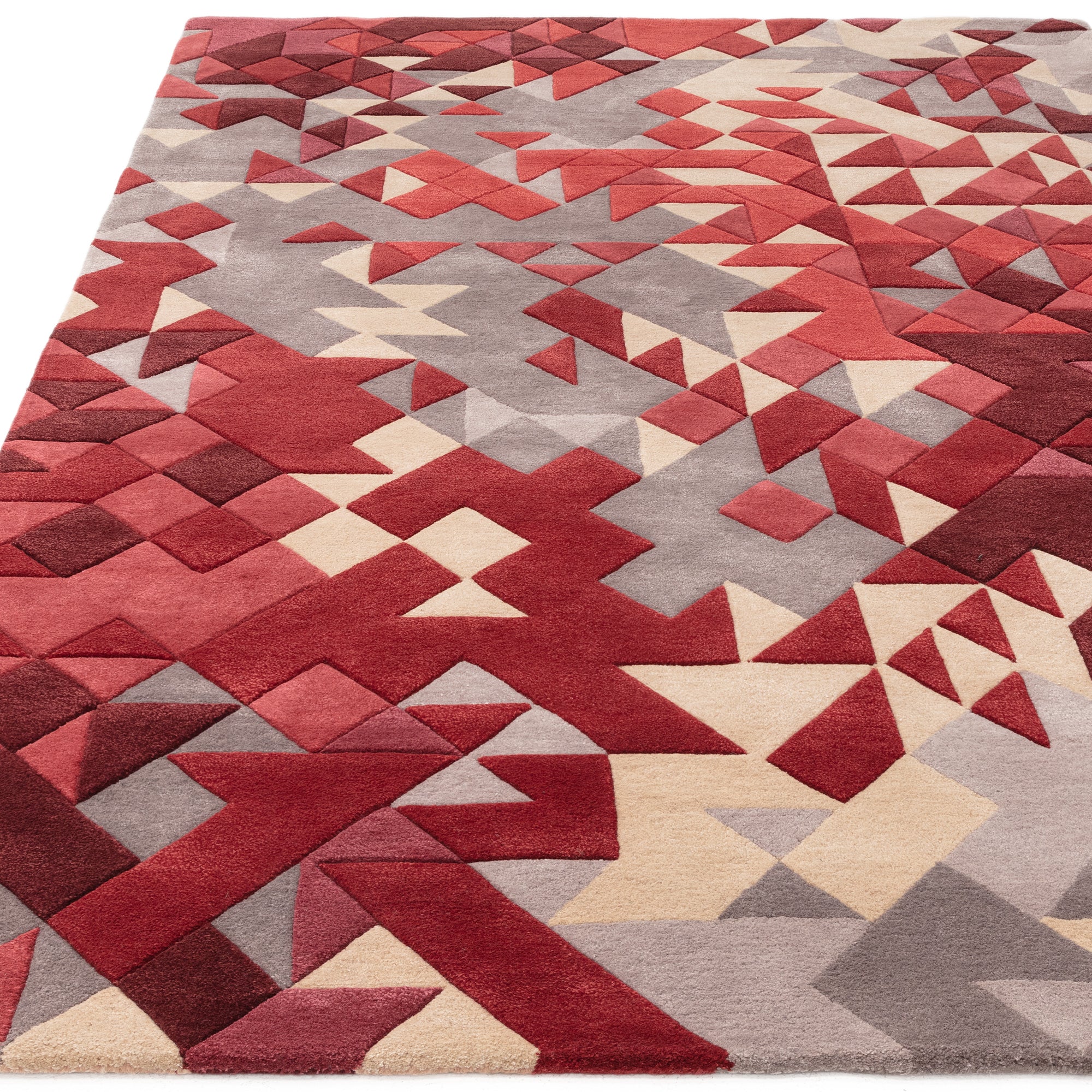 Contemporary Design Enigma Red Multi Rug