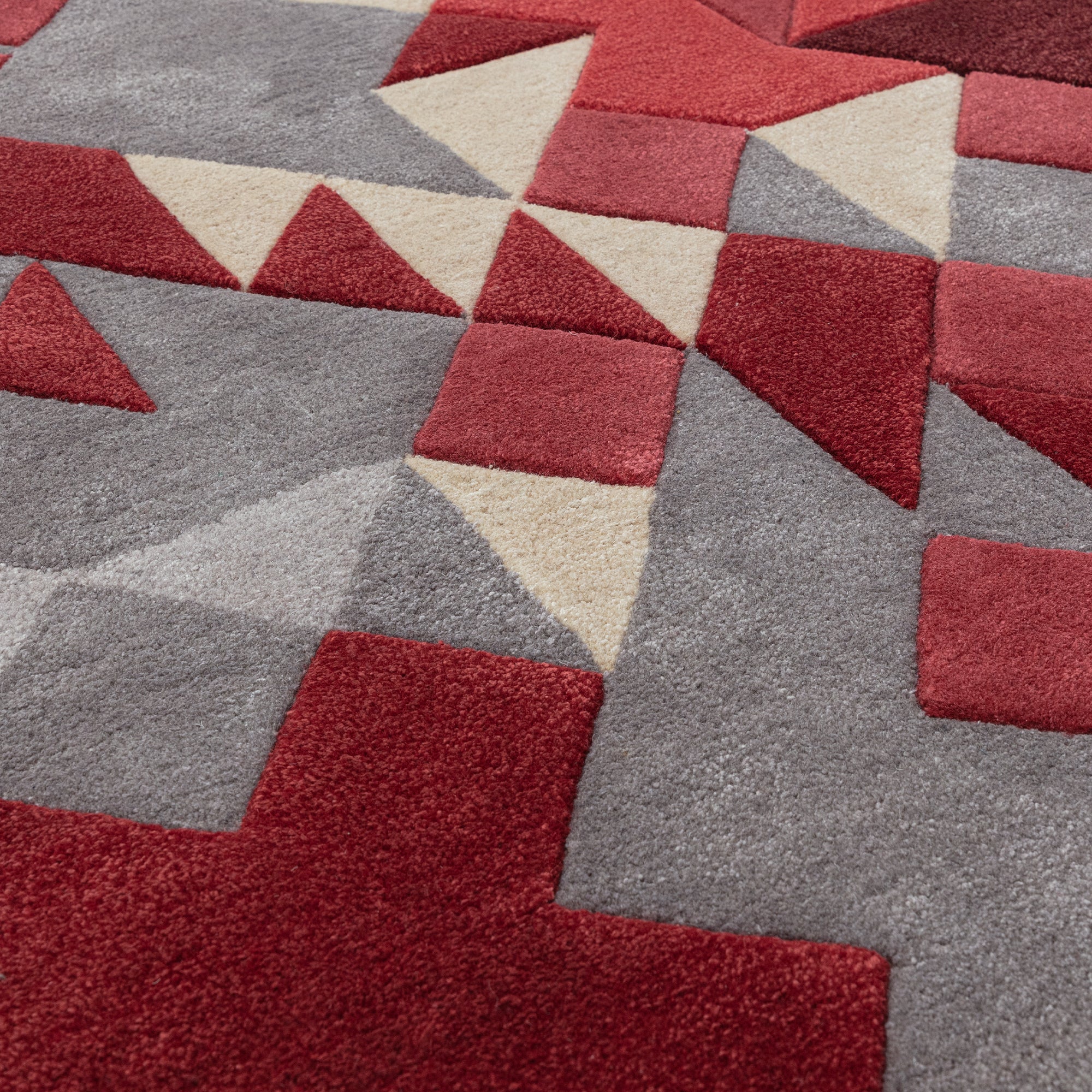 Contemporary Design Enigma Red Multi Rug