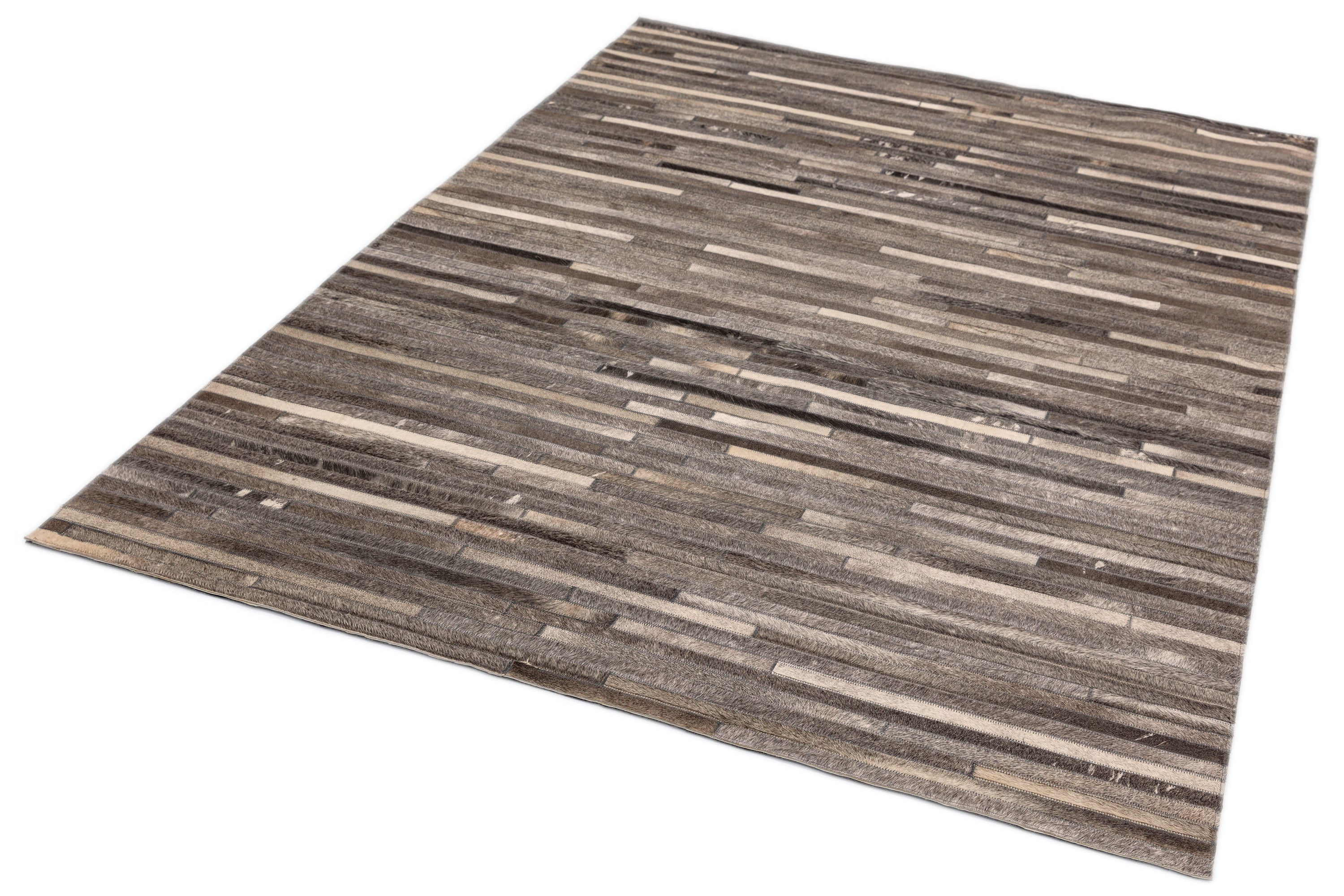 Gaucho Dark Grey Stripe Rug
