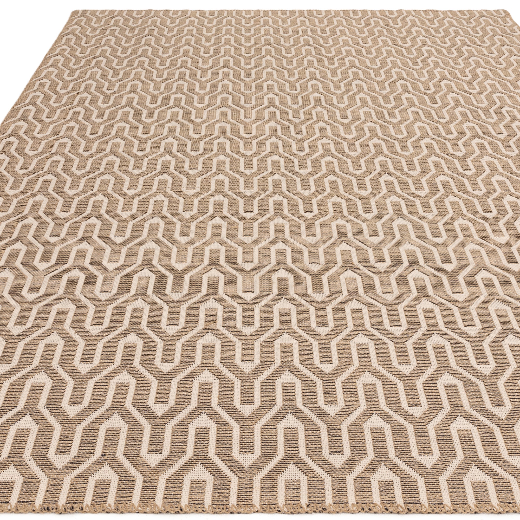 Global Cream Lattice Rug