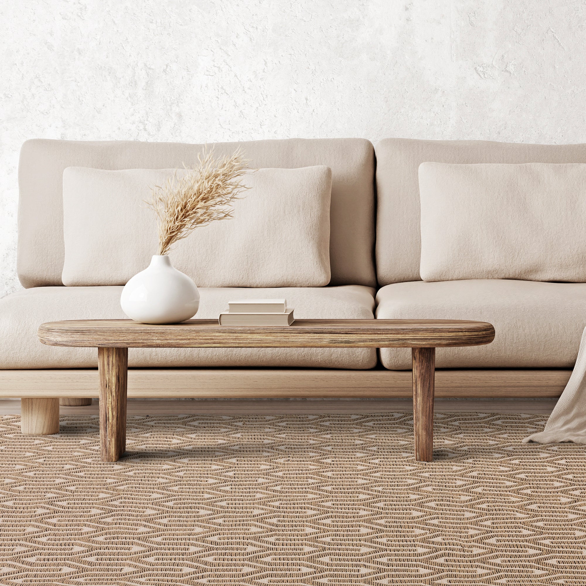 Global Cream Lattice Rug