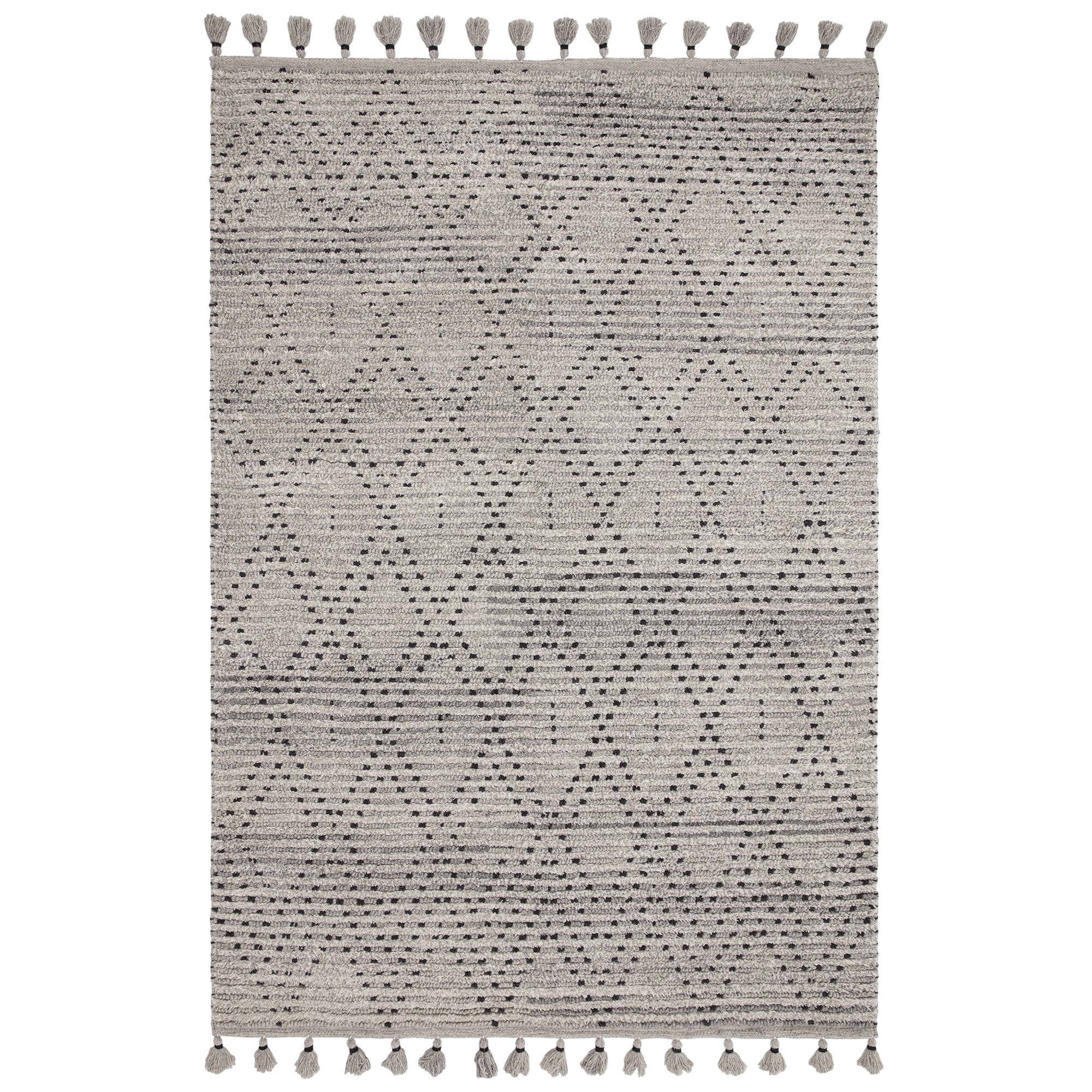 Boho Nepal Grey/Black Diamond Rug