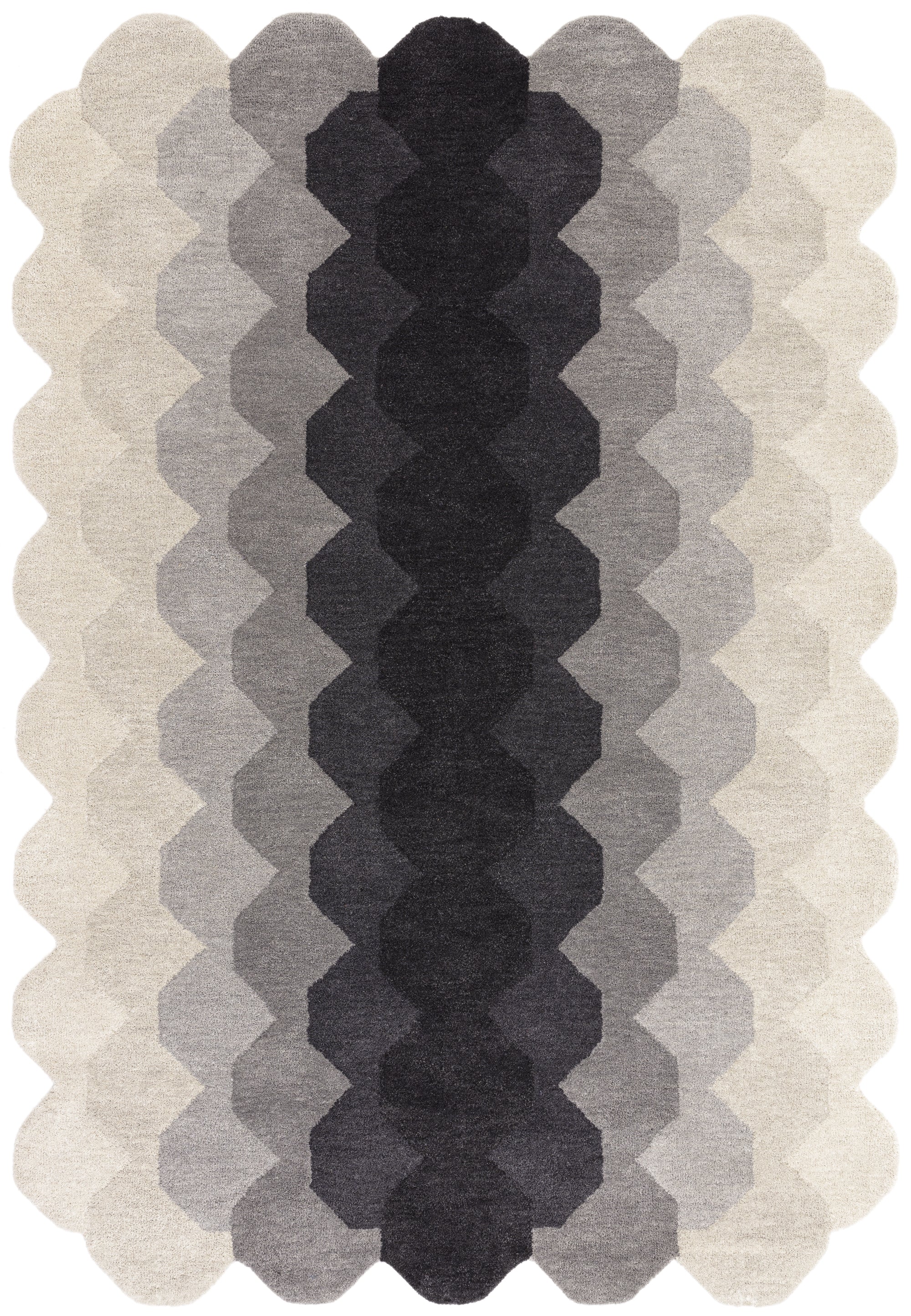 Contemporary Design Hive Charcoal Rug