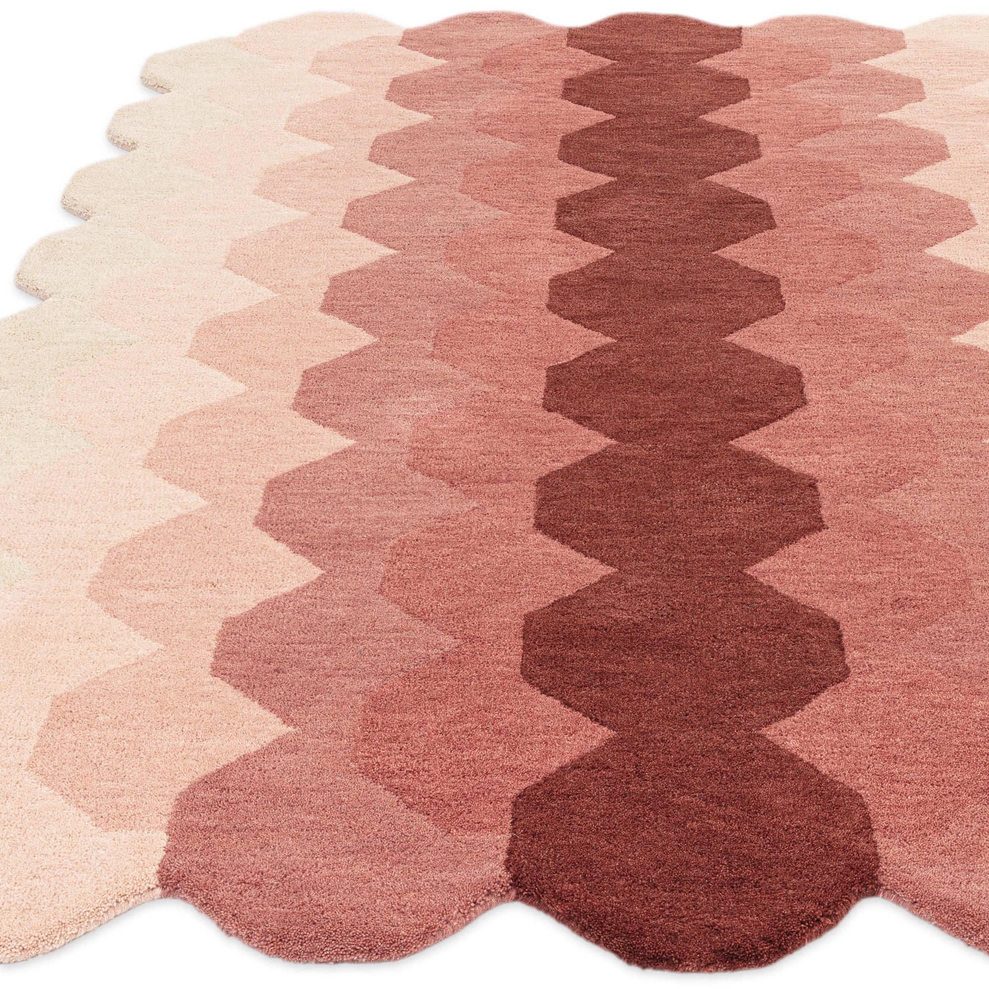 Contemporary Design Hive Pink rug