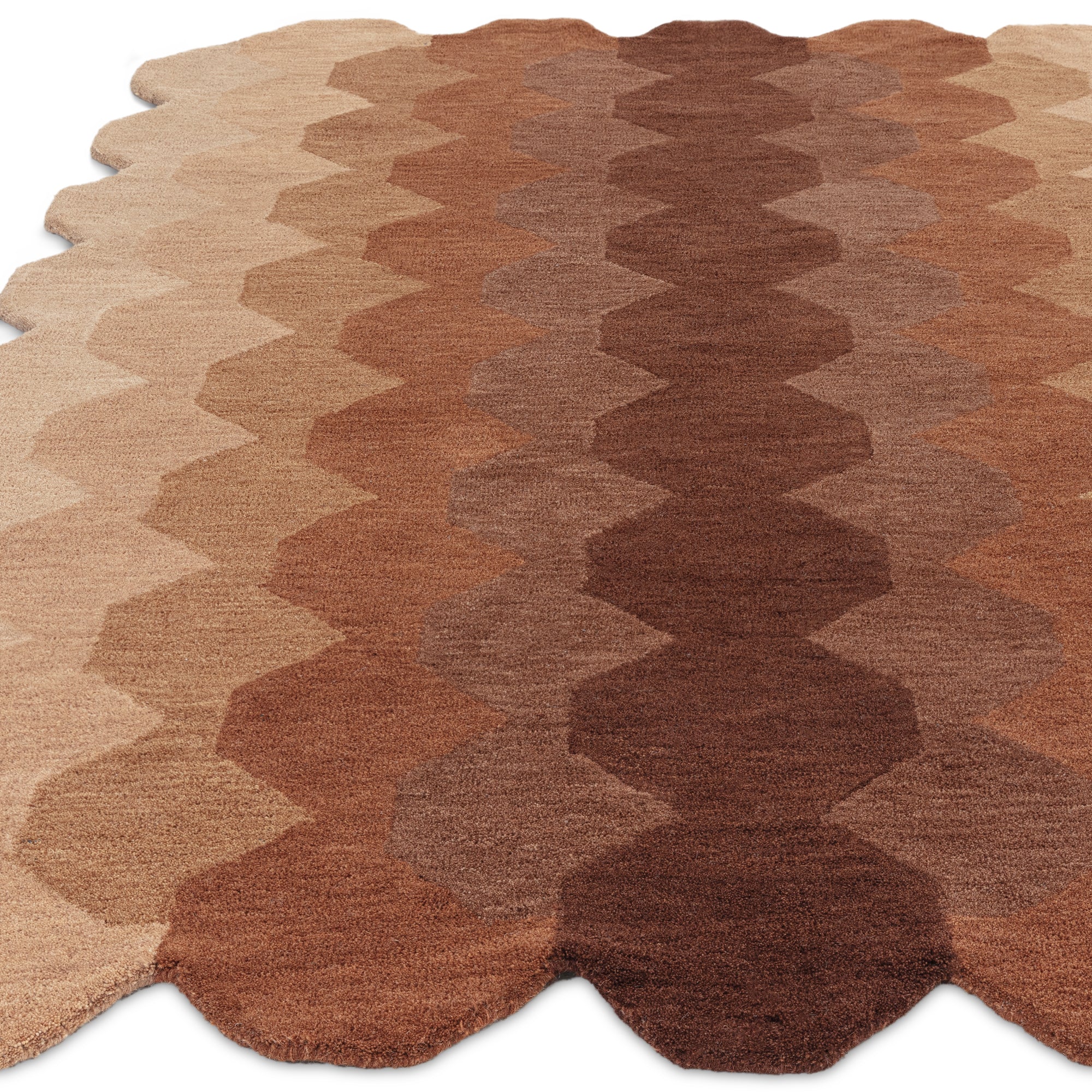 Contemporary Design Hive Rust Rug