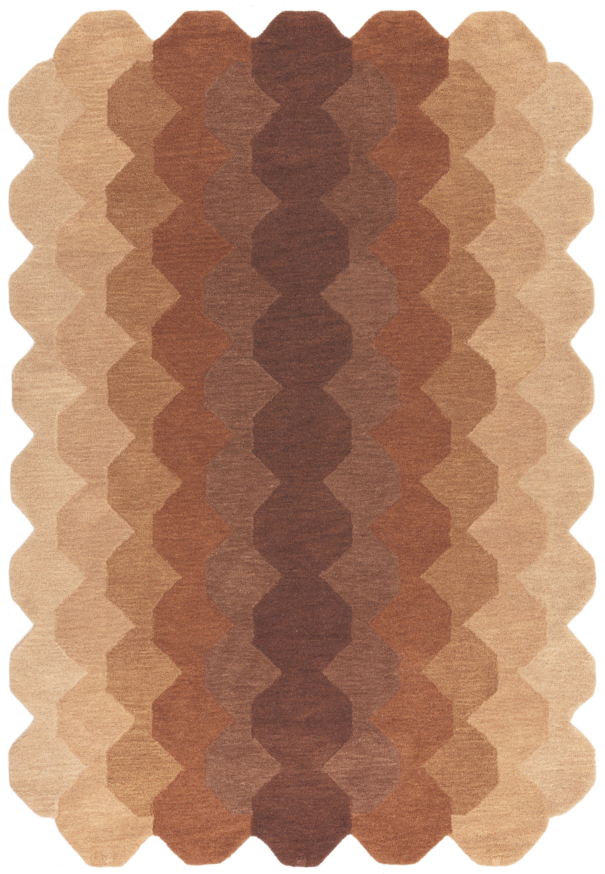 Contemporary Design Hive Rust Rug
