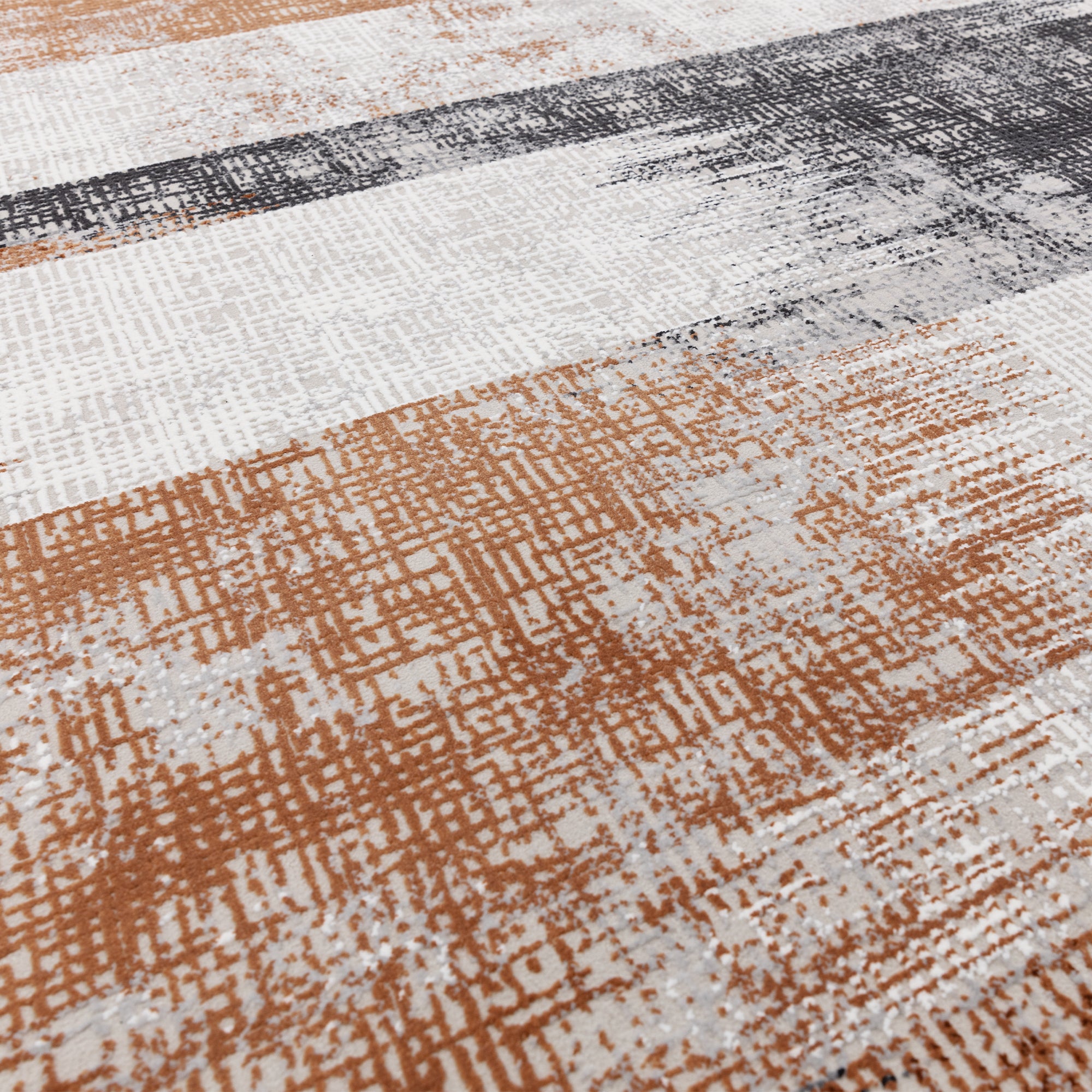 Kuza Lines Terracotta Rug
