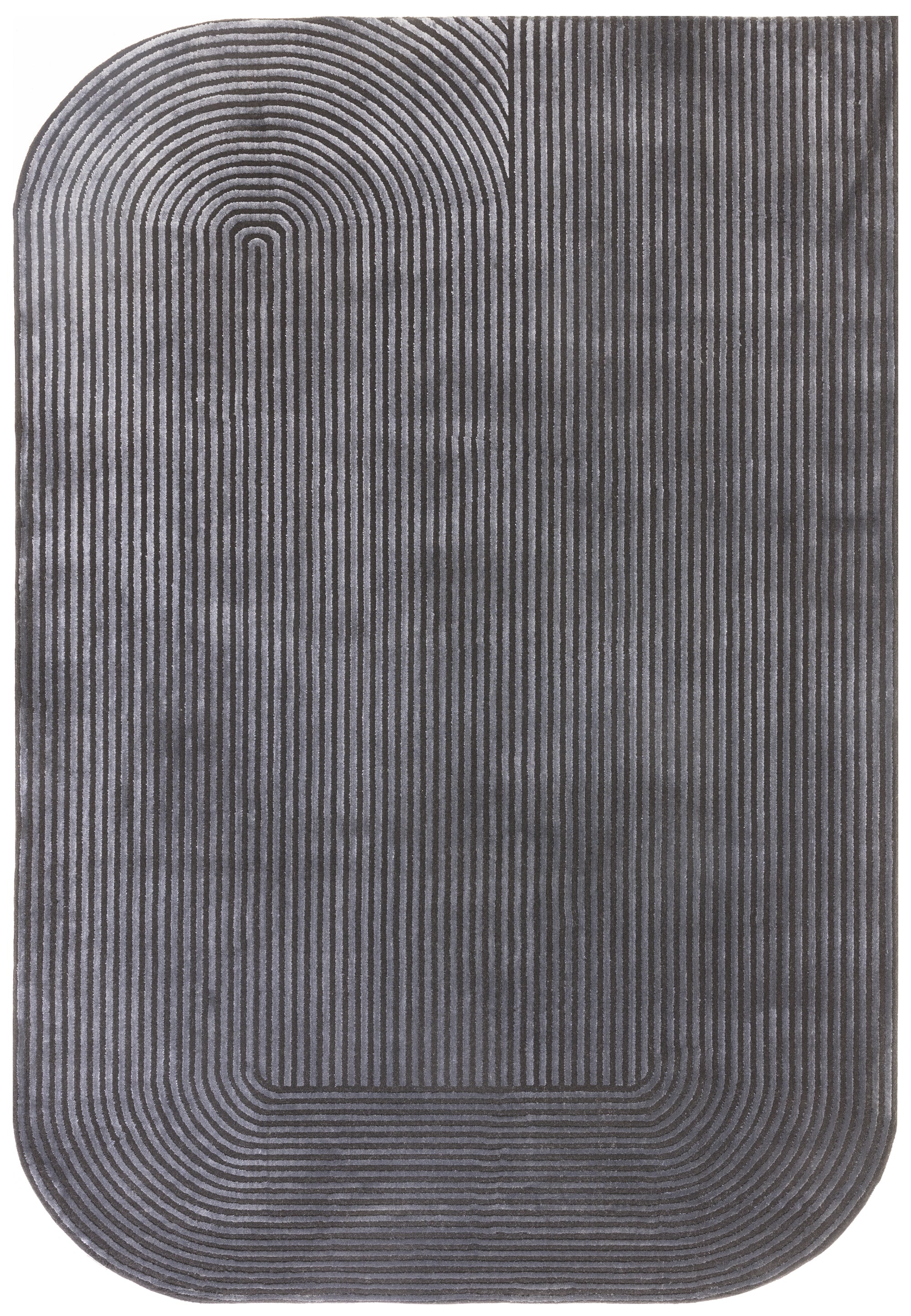 Kuza Shape Black / Charcoal Rug