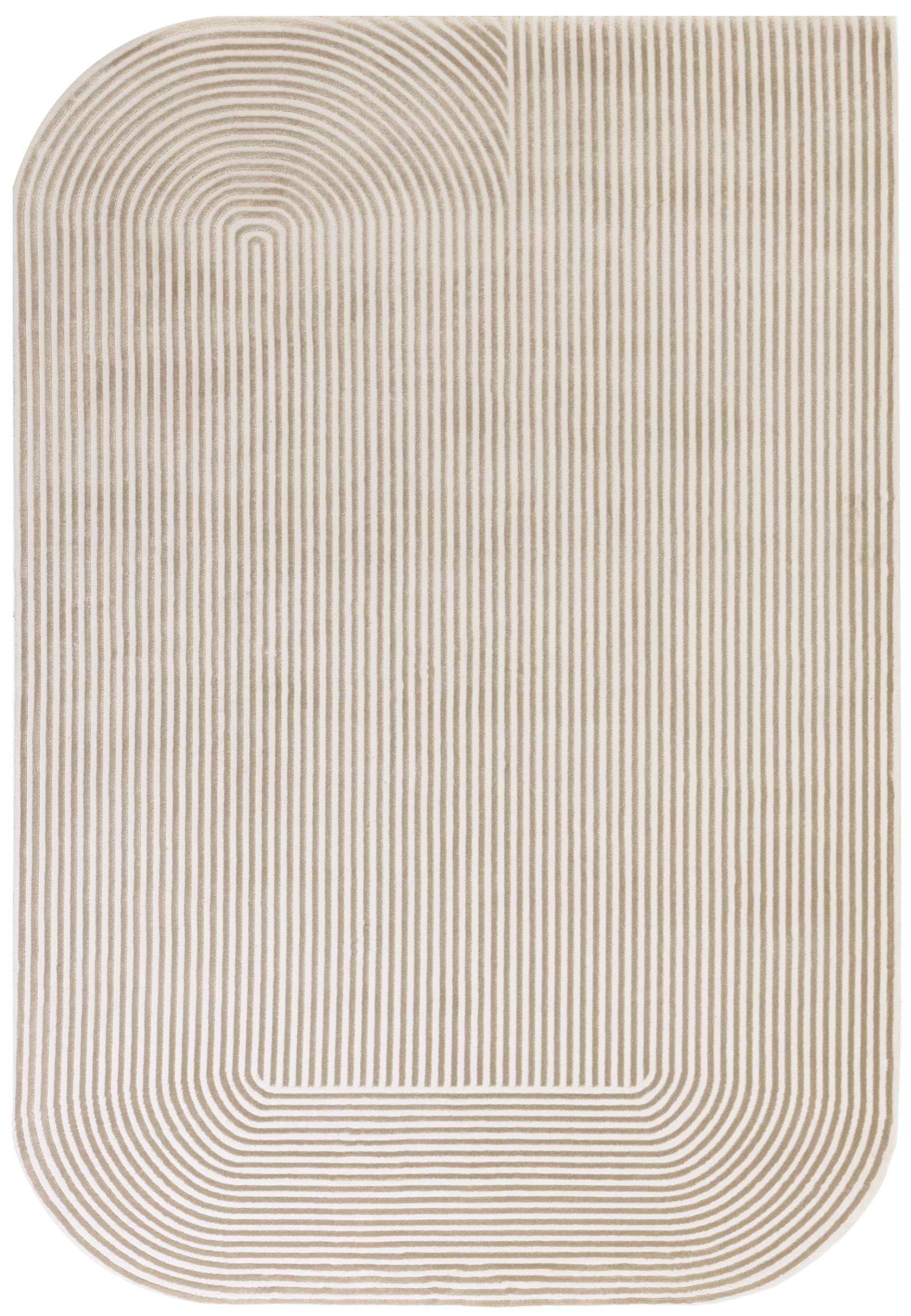 Kuza Shape Gold / Cream Rug