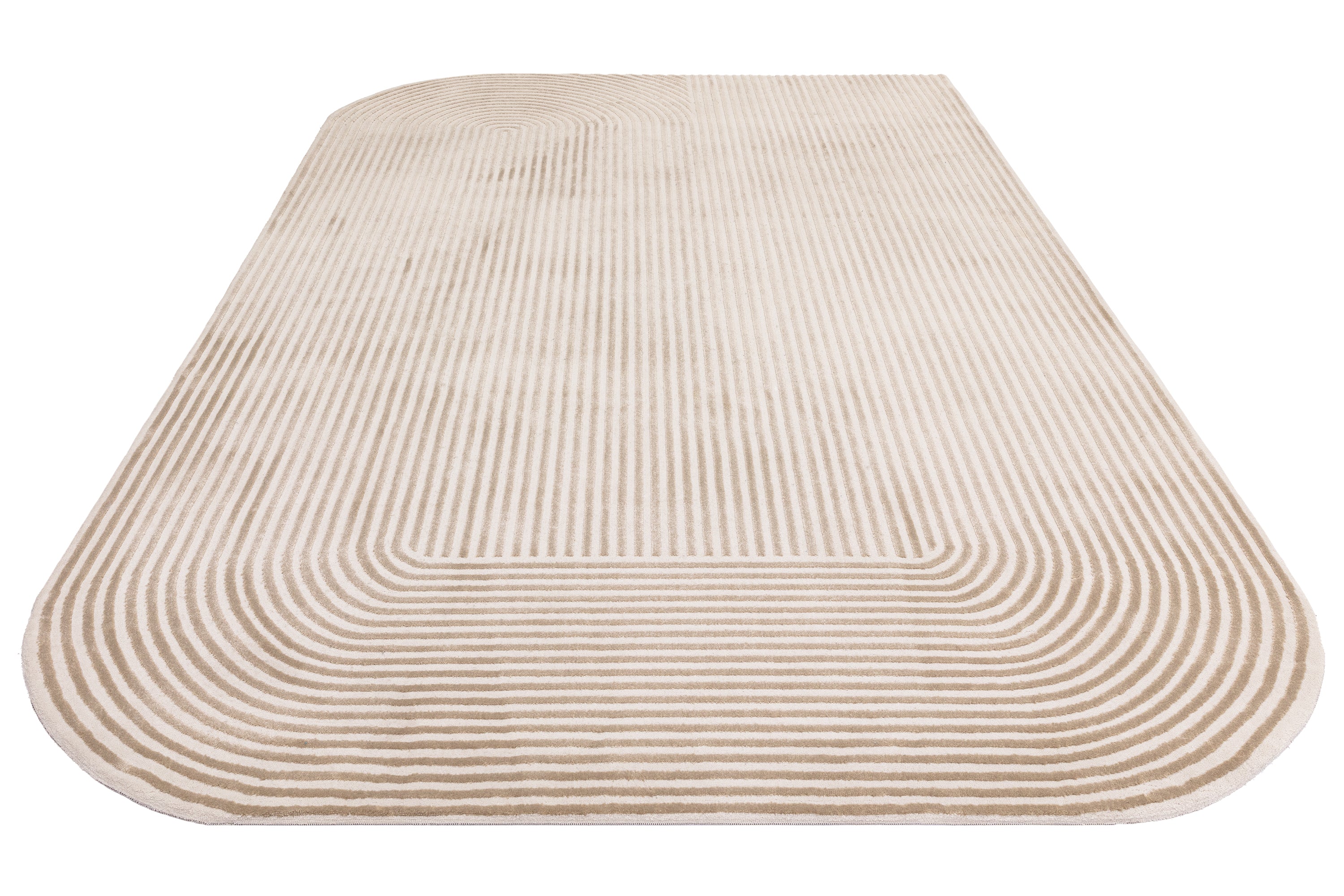 Kuza Shape Gold / Cream Rug