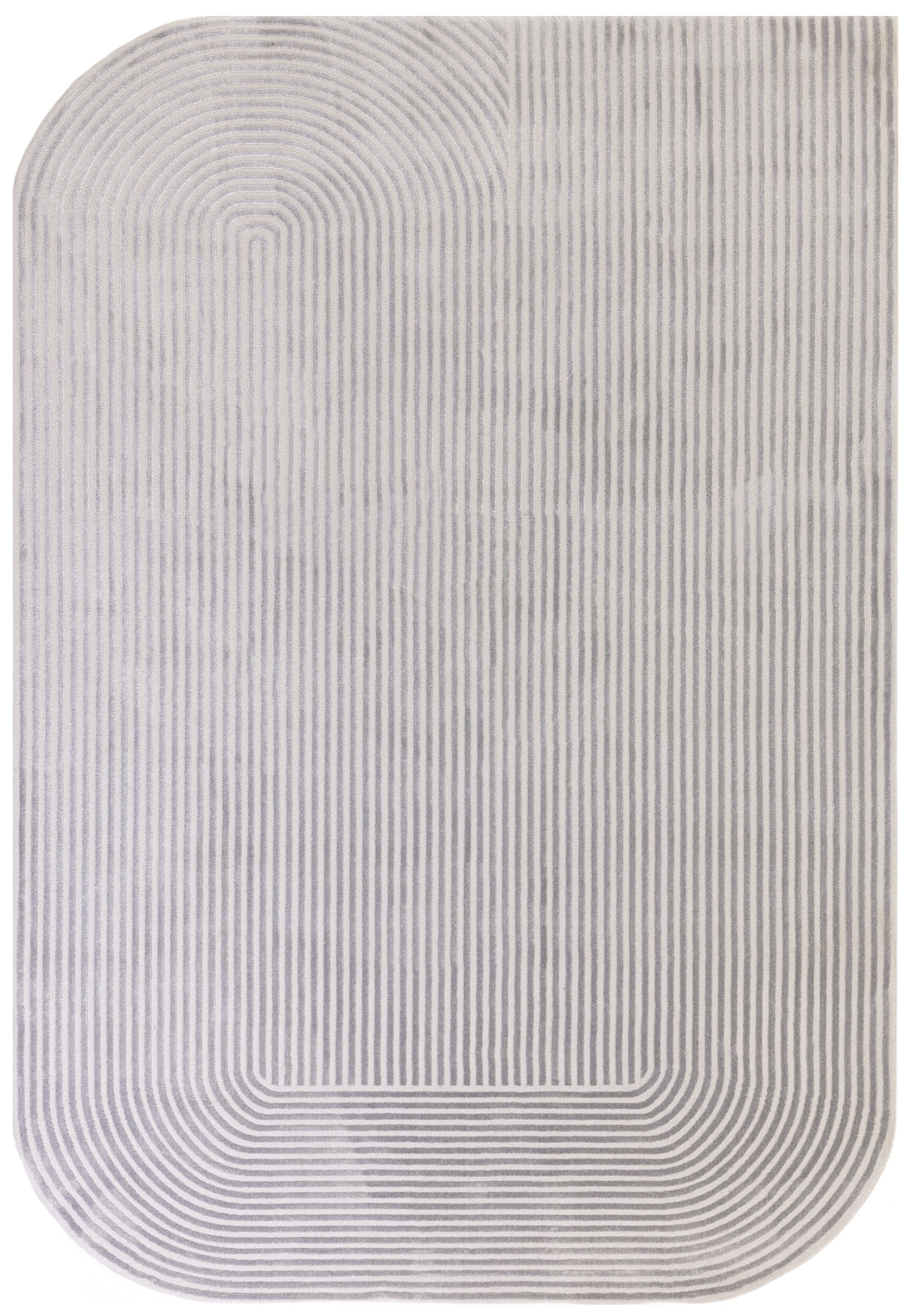 Kuza Shape Silver / Grey Rug