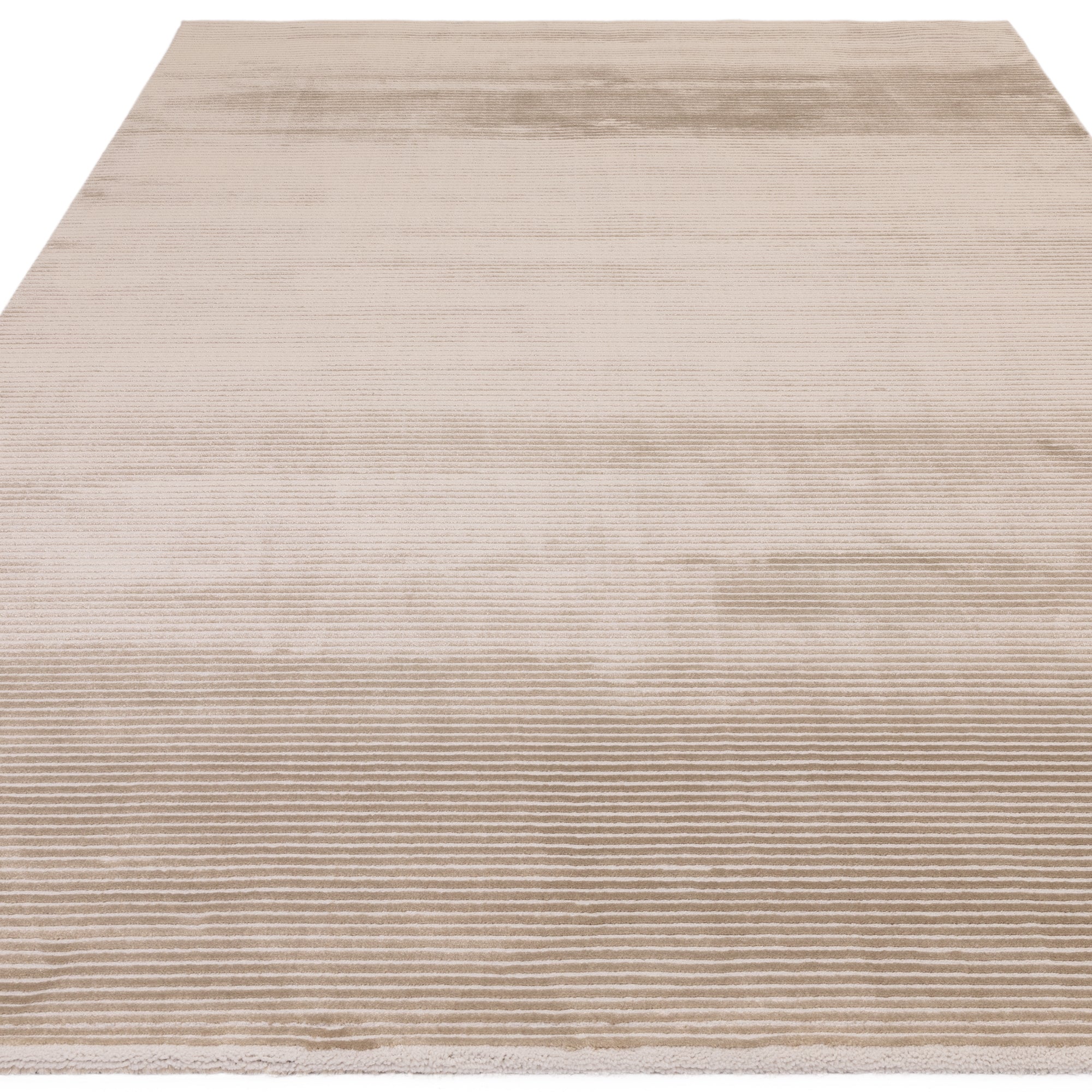 Kuza Plain Stripe Beige Rug