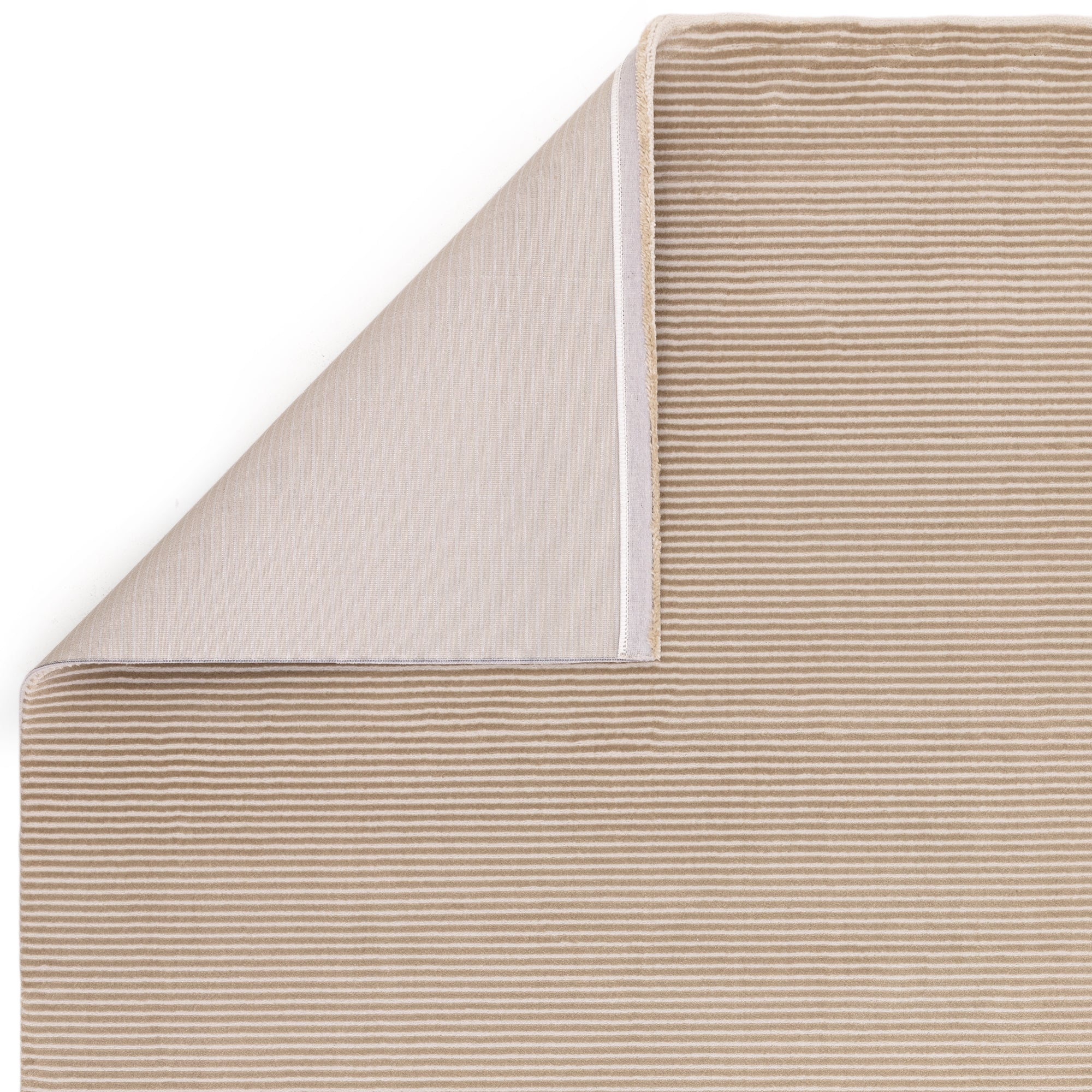 Kuza Plain Stripe Beige Rug
