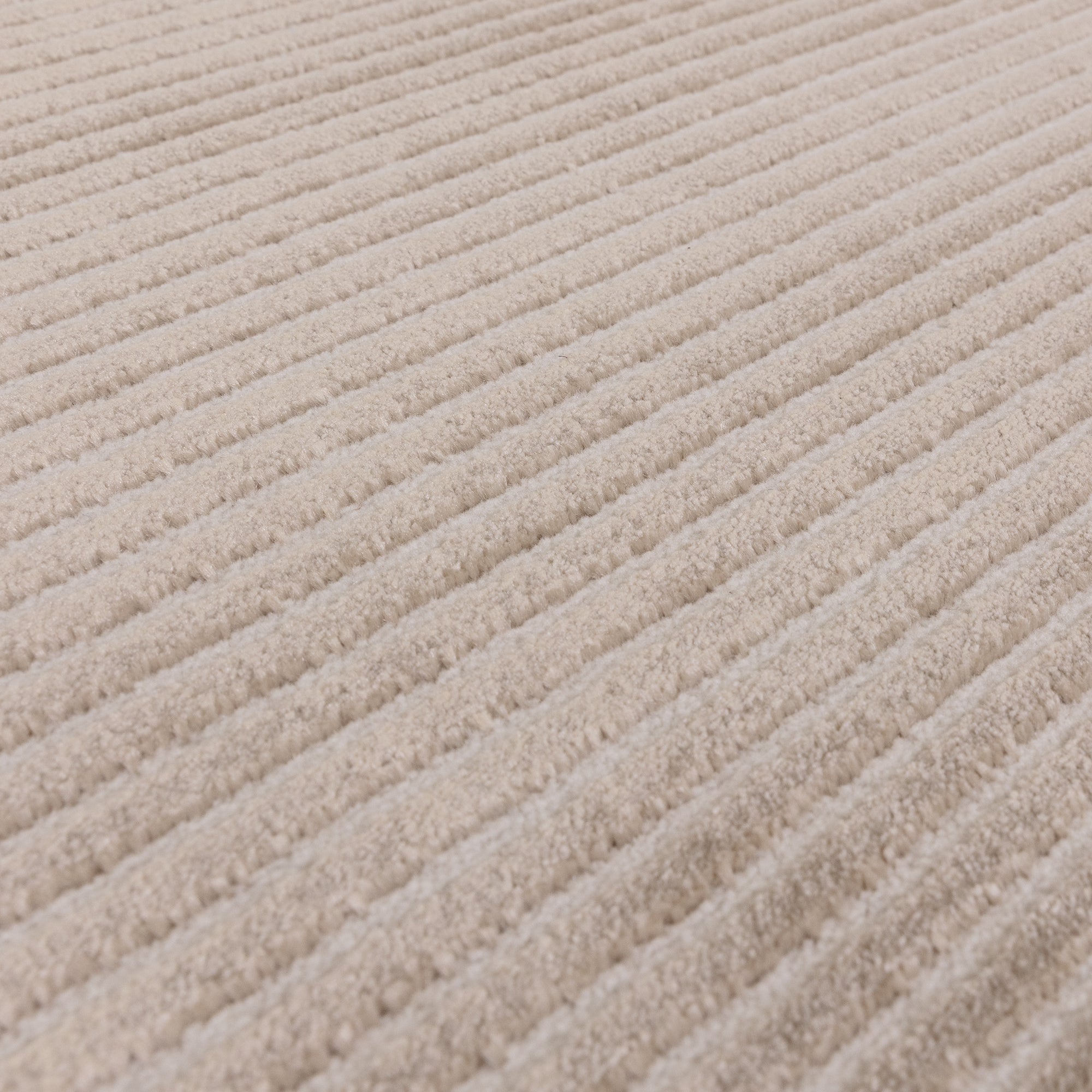 Kuza Plain Stripe Beige Rug