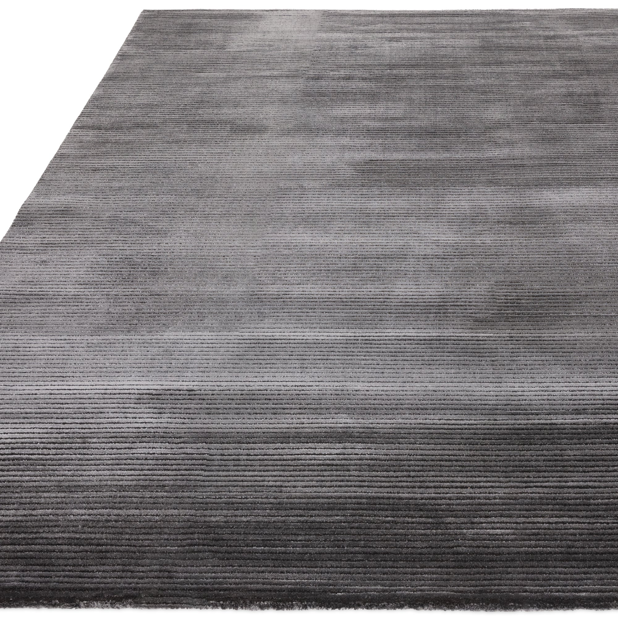 Kuza Plain Stripe Charcoal Rug