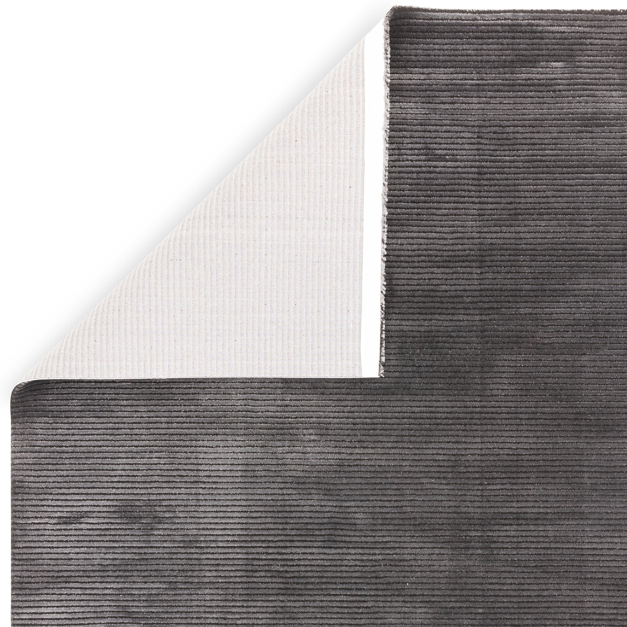 Kuza Plain Stripe Charcoal Rug