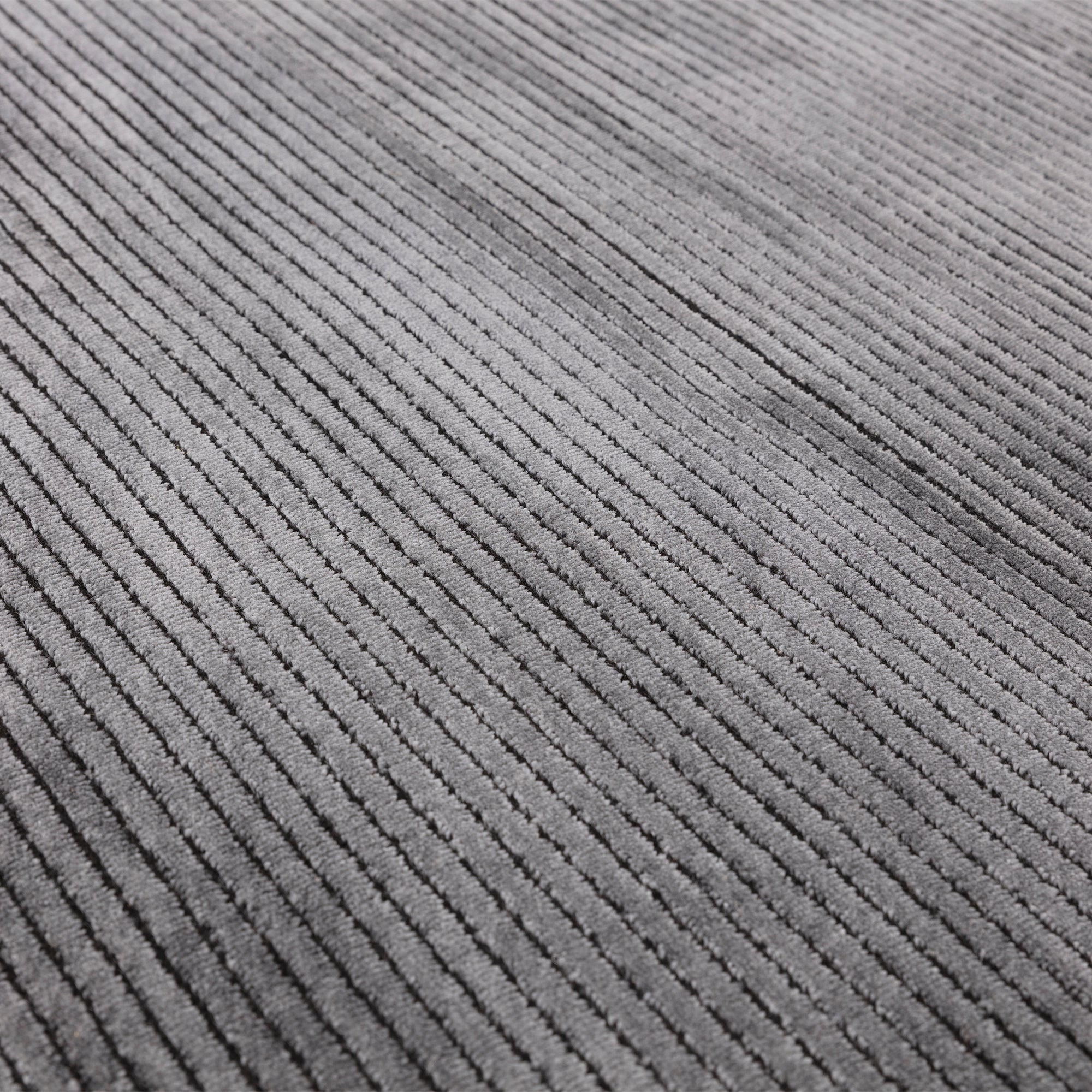 Kuza Plain Stripe Charcoal Rug