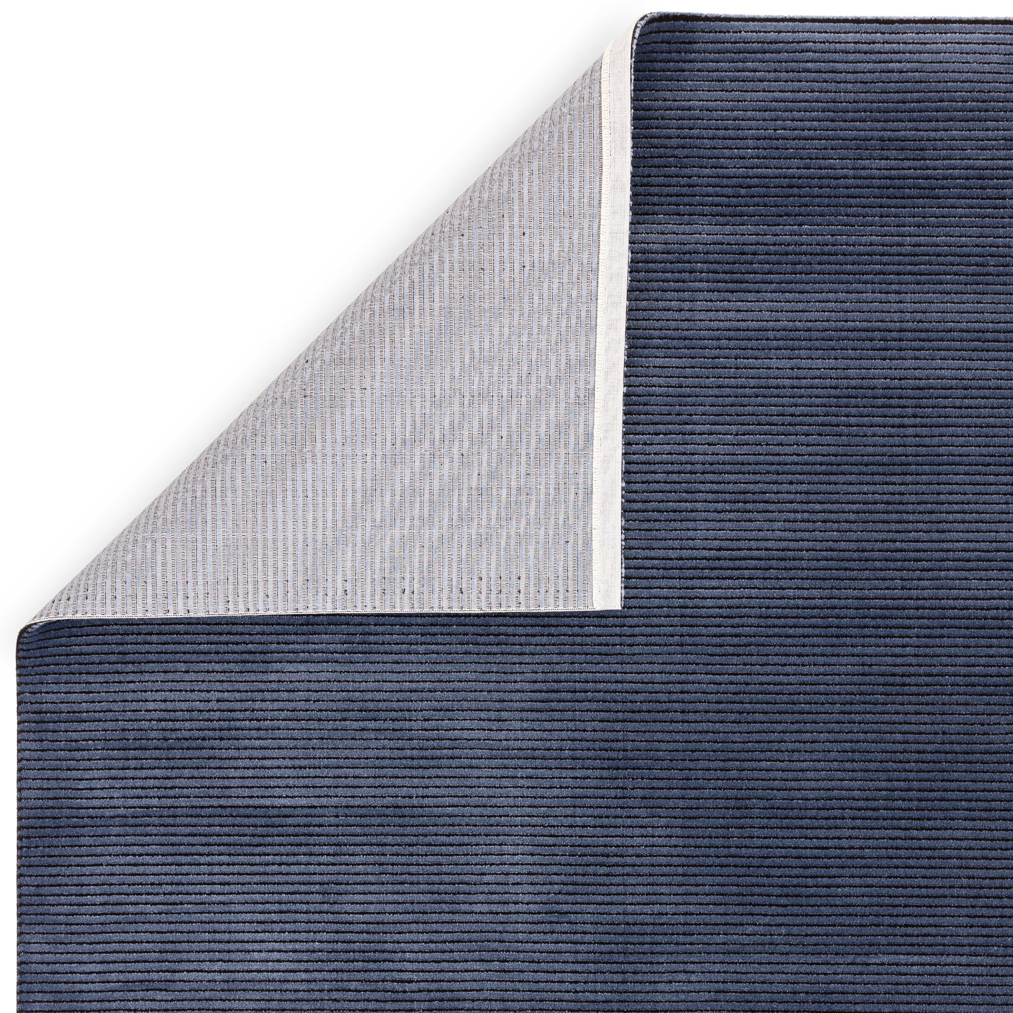 Kuza Plain Stripe Navy Rug
