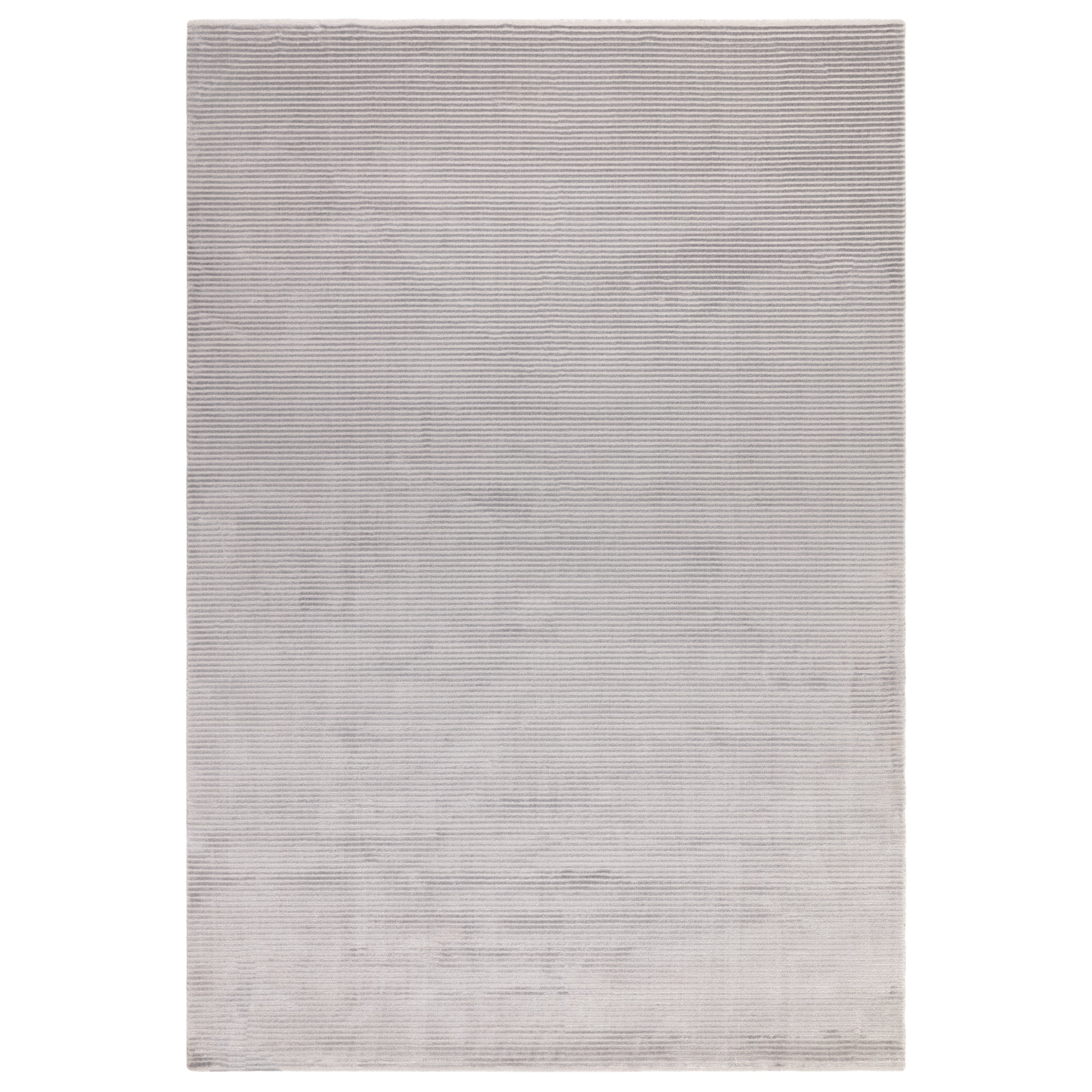 Kuza Plain Stripe Silver Rug