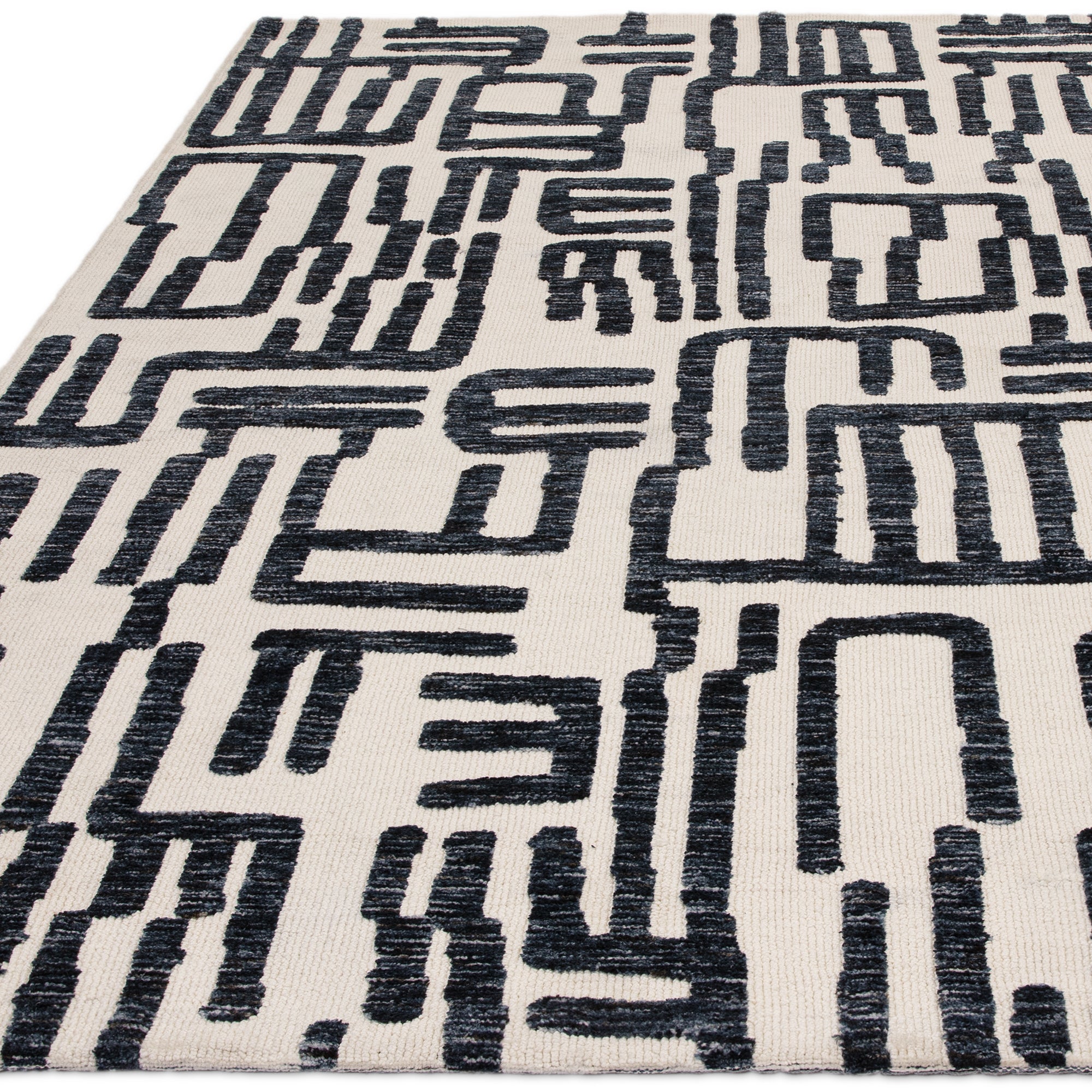 Mason Script Monochrome Rug