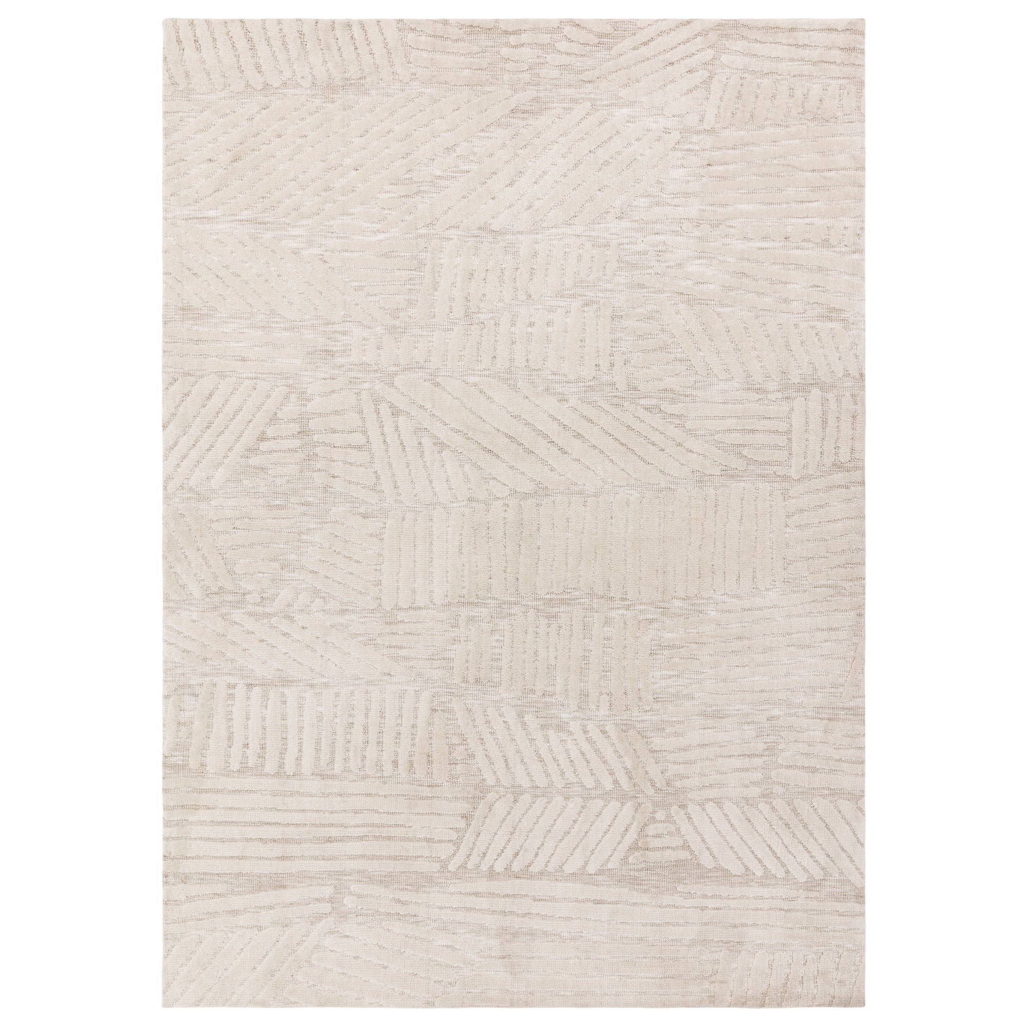 Mason Trapezium Cream and White Rug