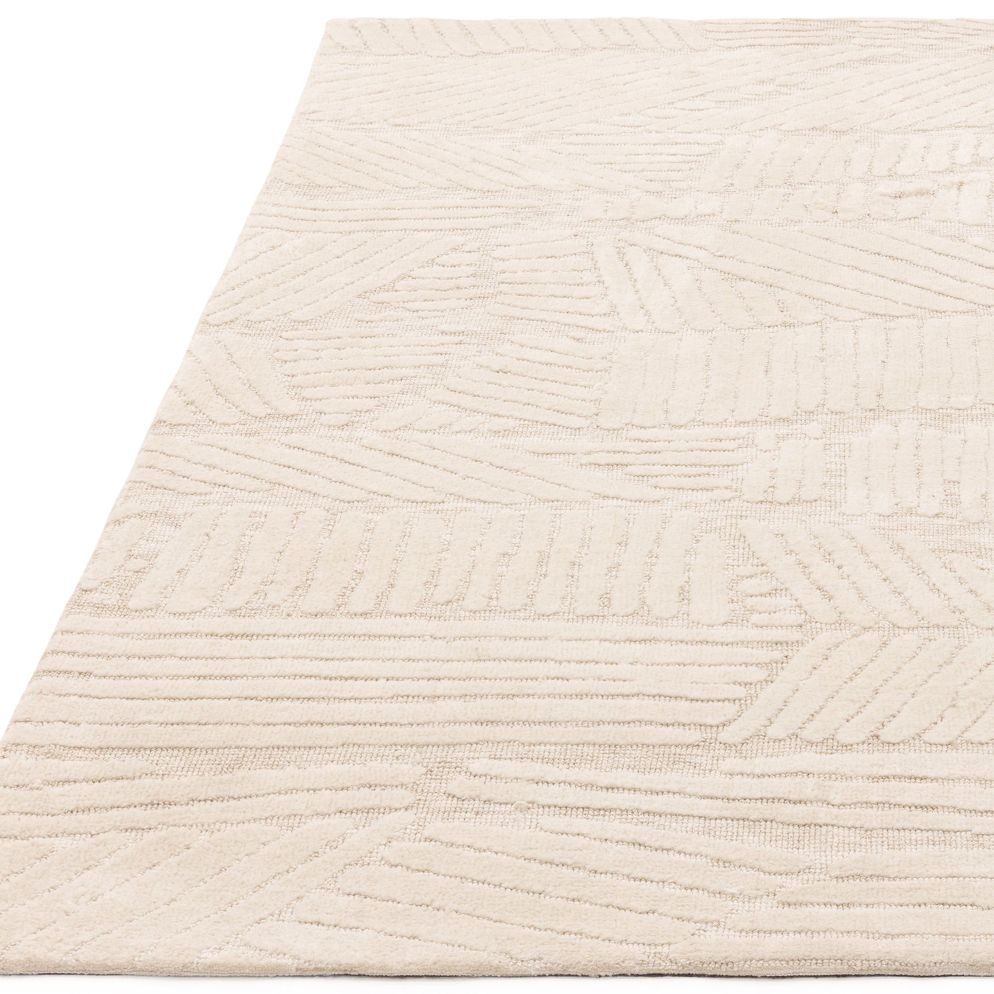 Mason Trapezium Cream and White Rug