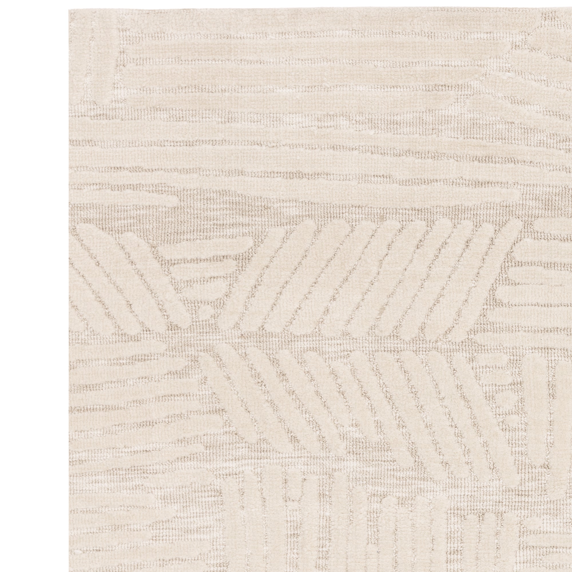 Mason Trapezium Cream and White Rug