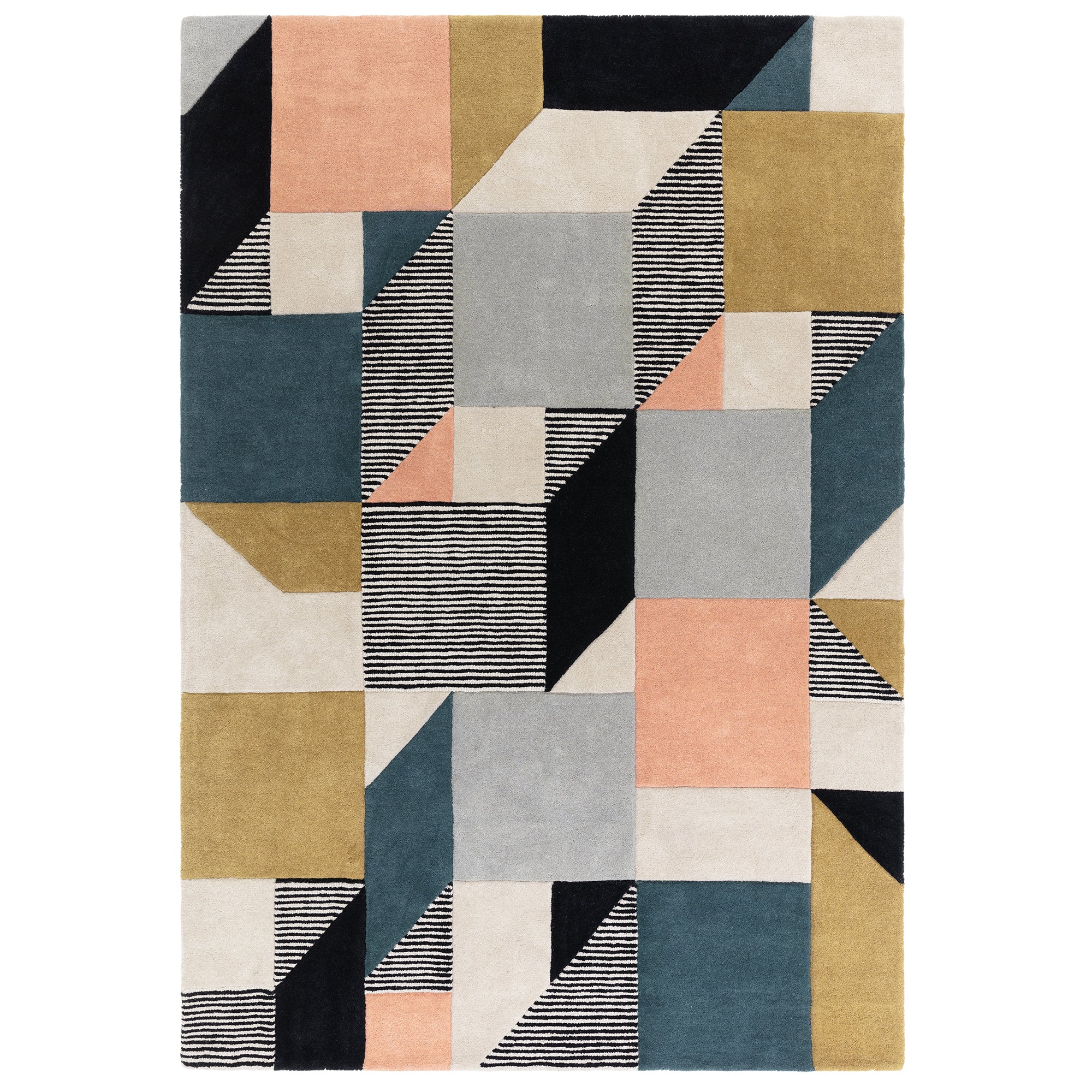 Matrix 100 Memphis Khakhi Multicolour Rug