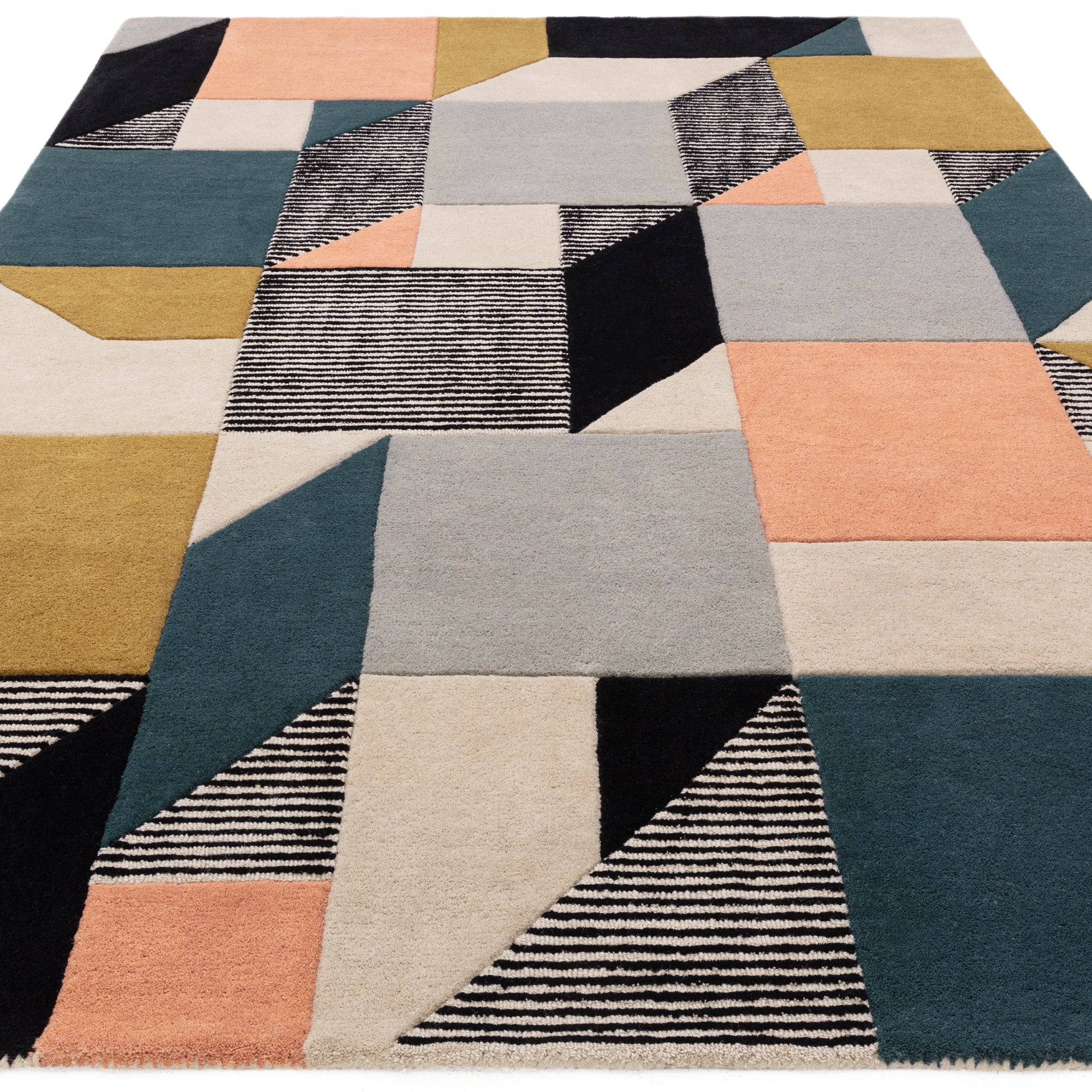 Matrix 100 Memphis Khakhi Multicolour Rug