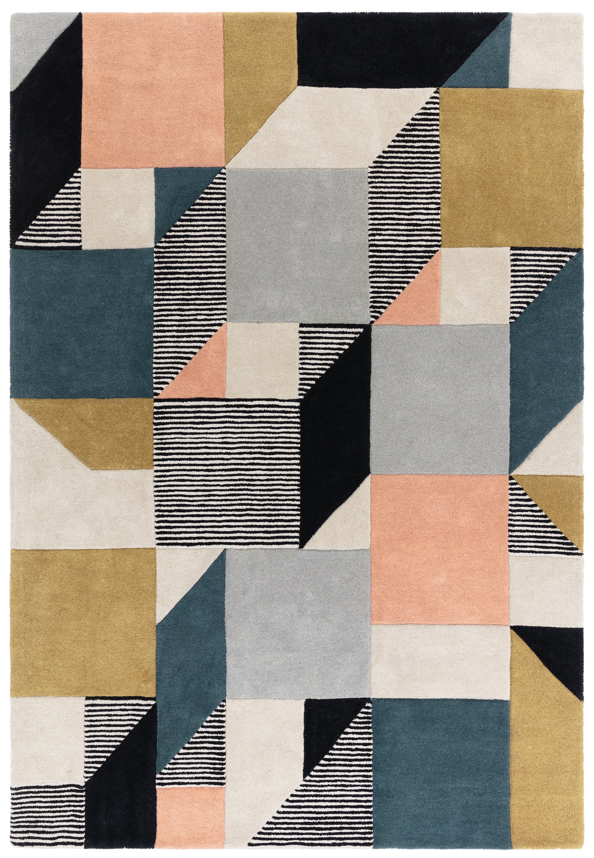 Matrix 100 Memphis Khakhi Multicolour Rug