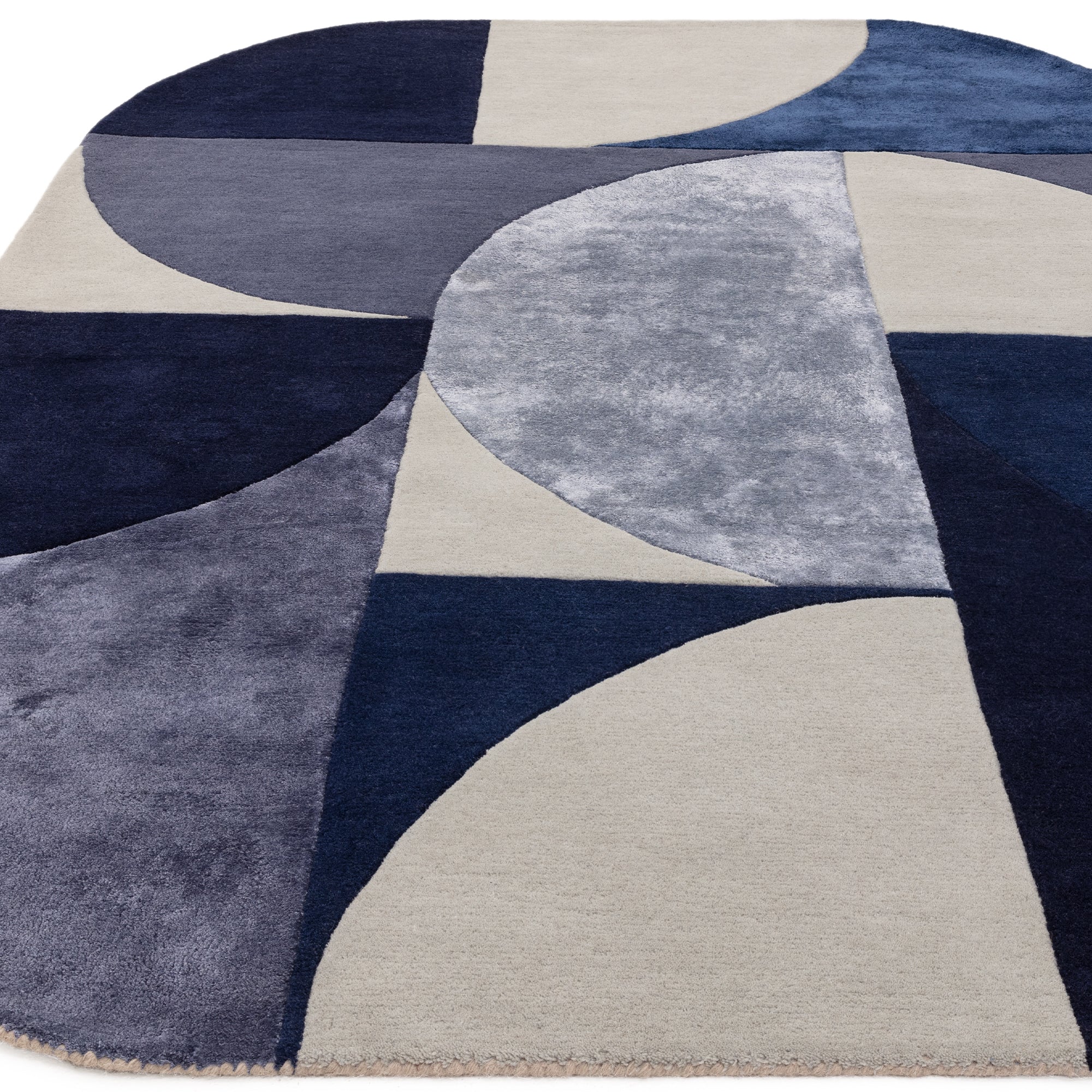 Matrix 74 Oval Indigo Blue Rug