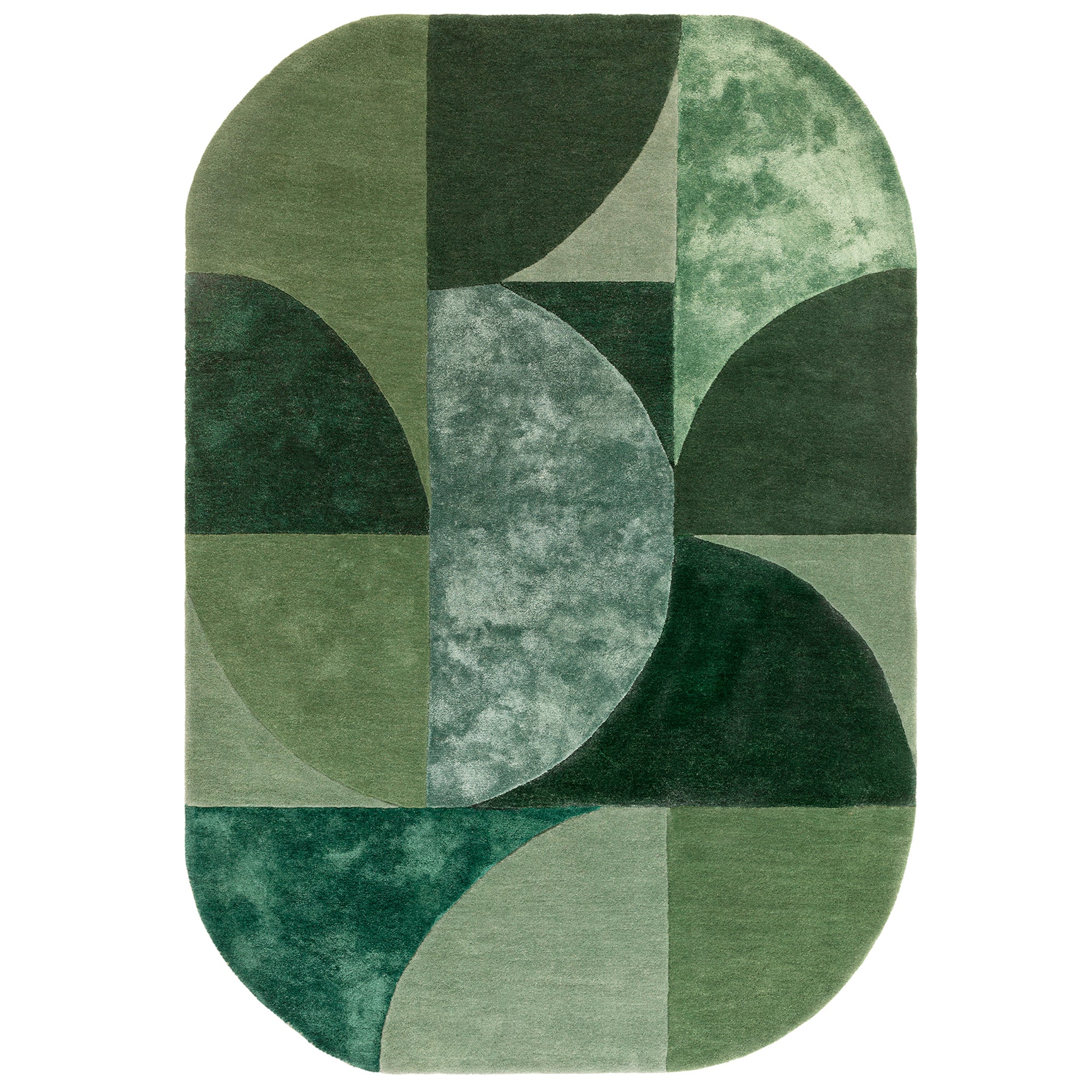 Matrix 75 Oval Forest green rug