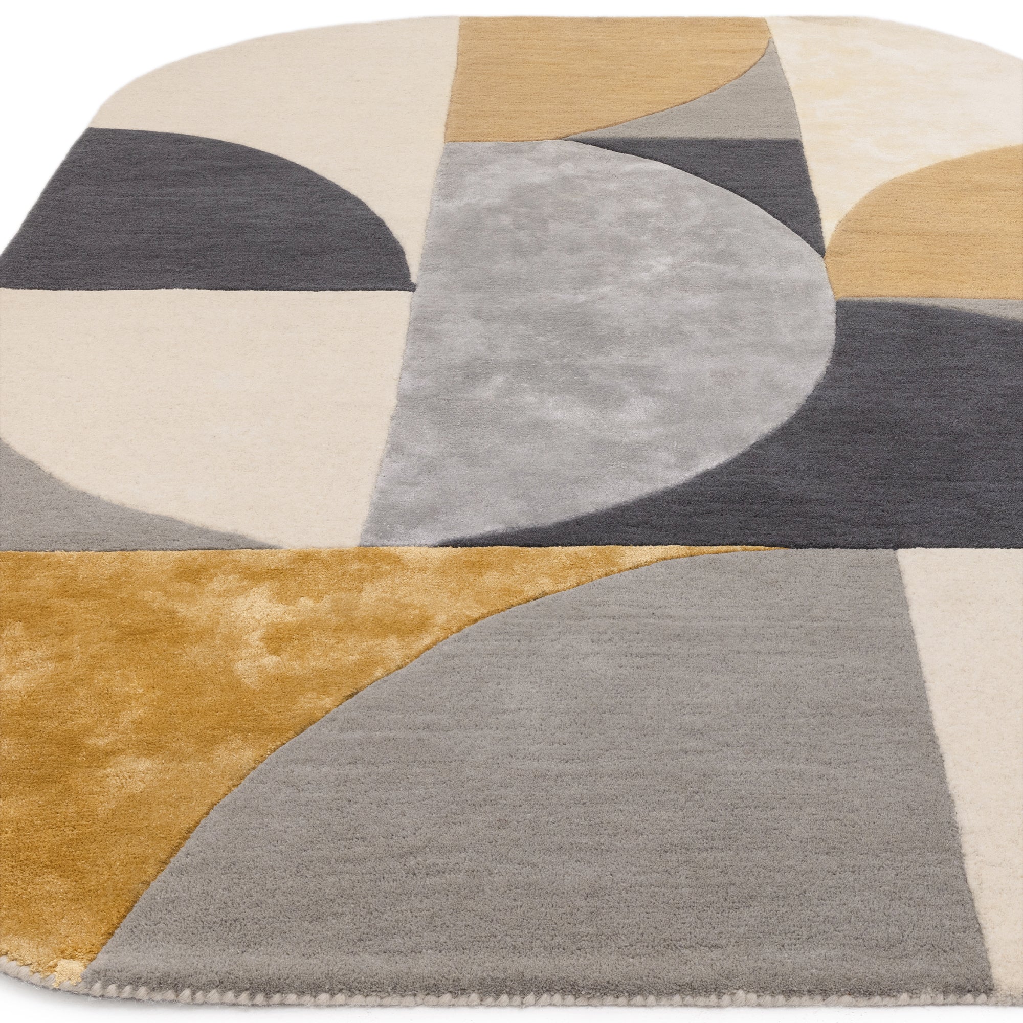 Matrix 76 Oval Sunset yellow ochre rug