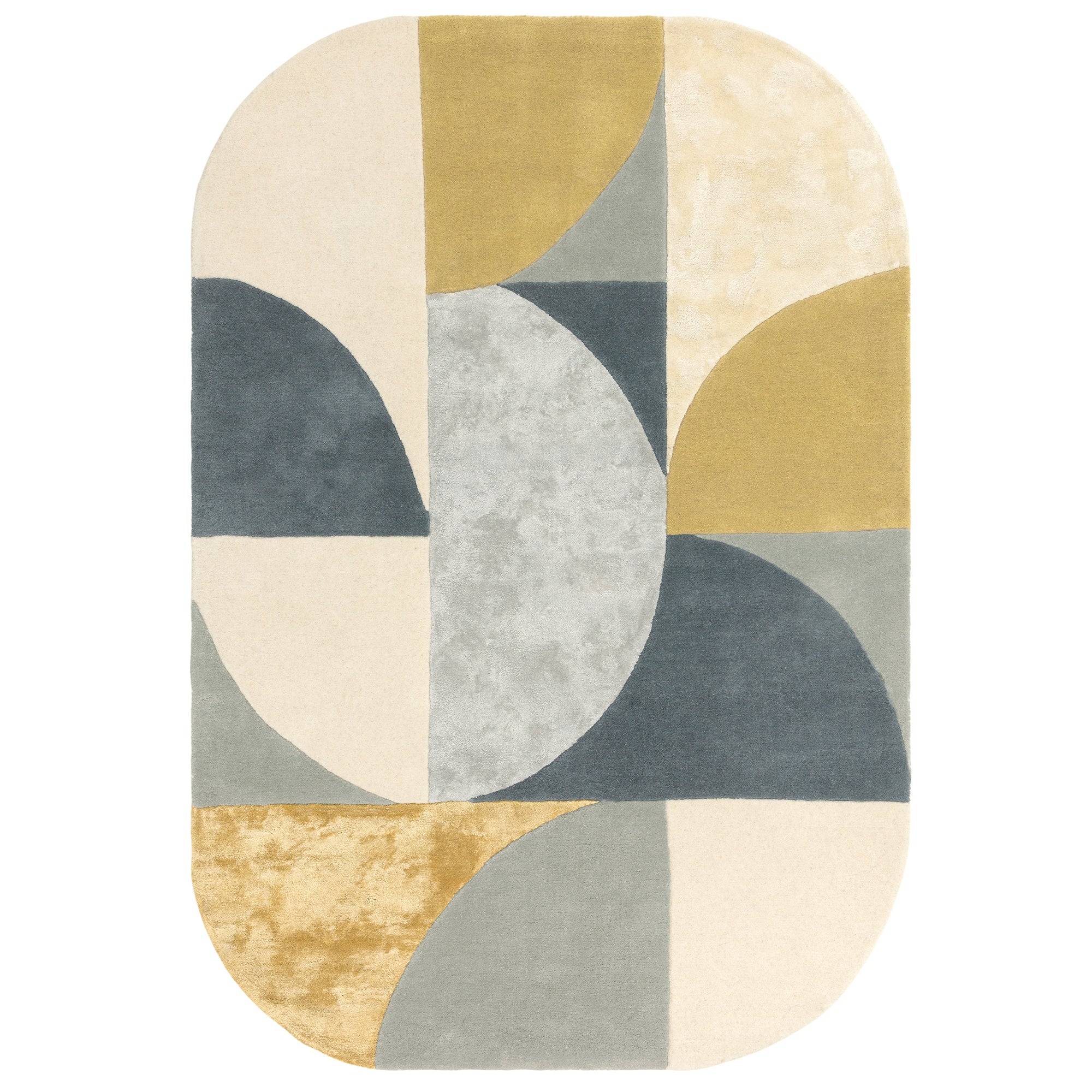 Matrix 76 Oval Sunset yellow ochre rug