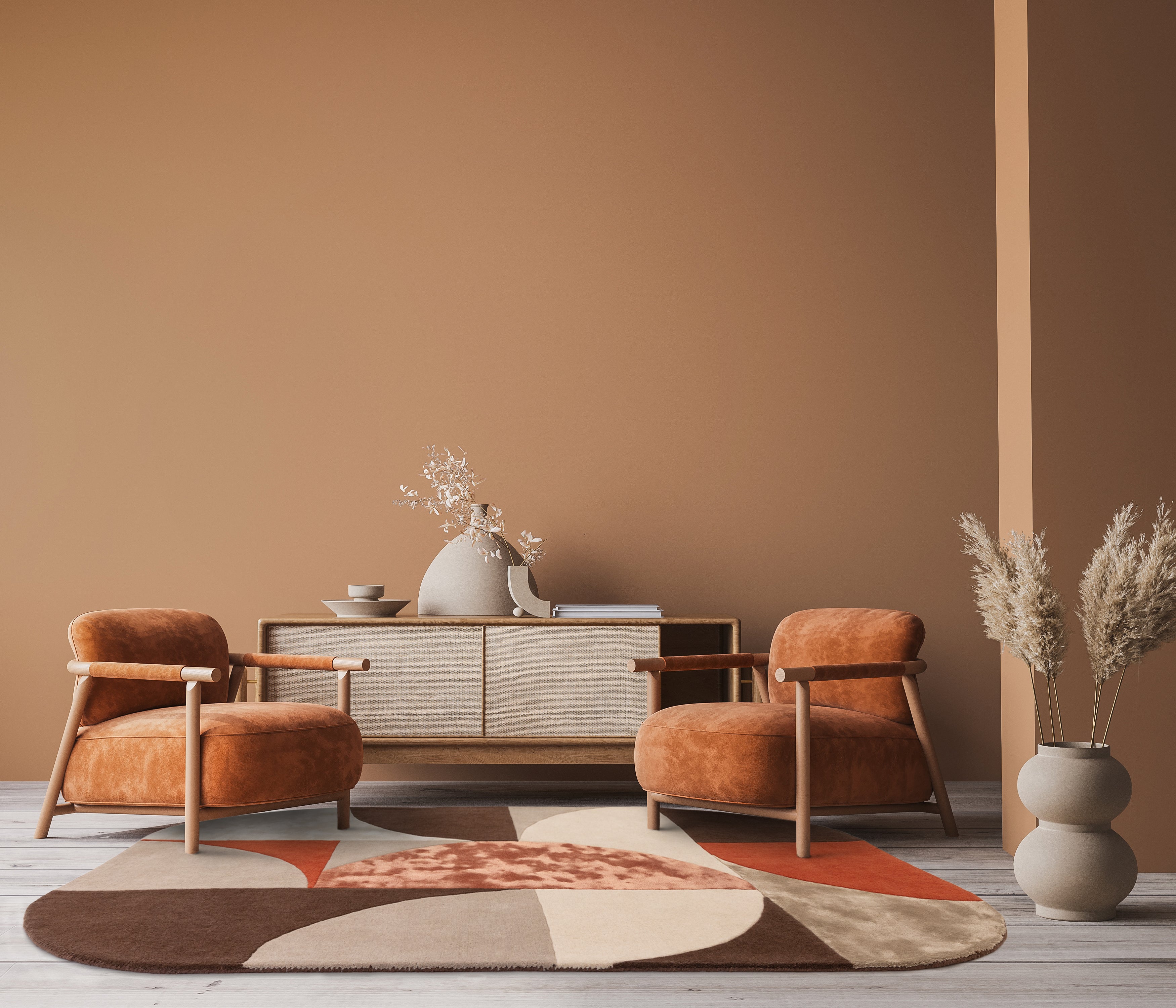 Matrix 77 Oval Spice Red Rug