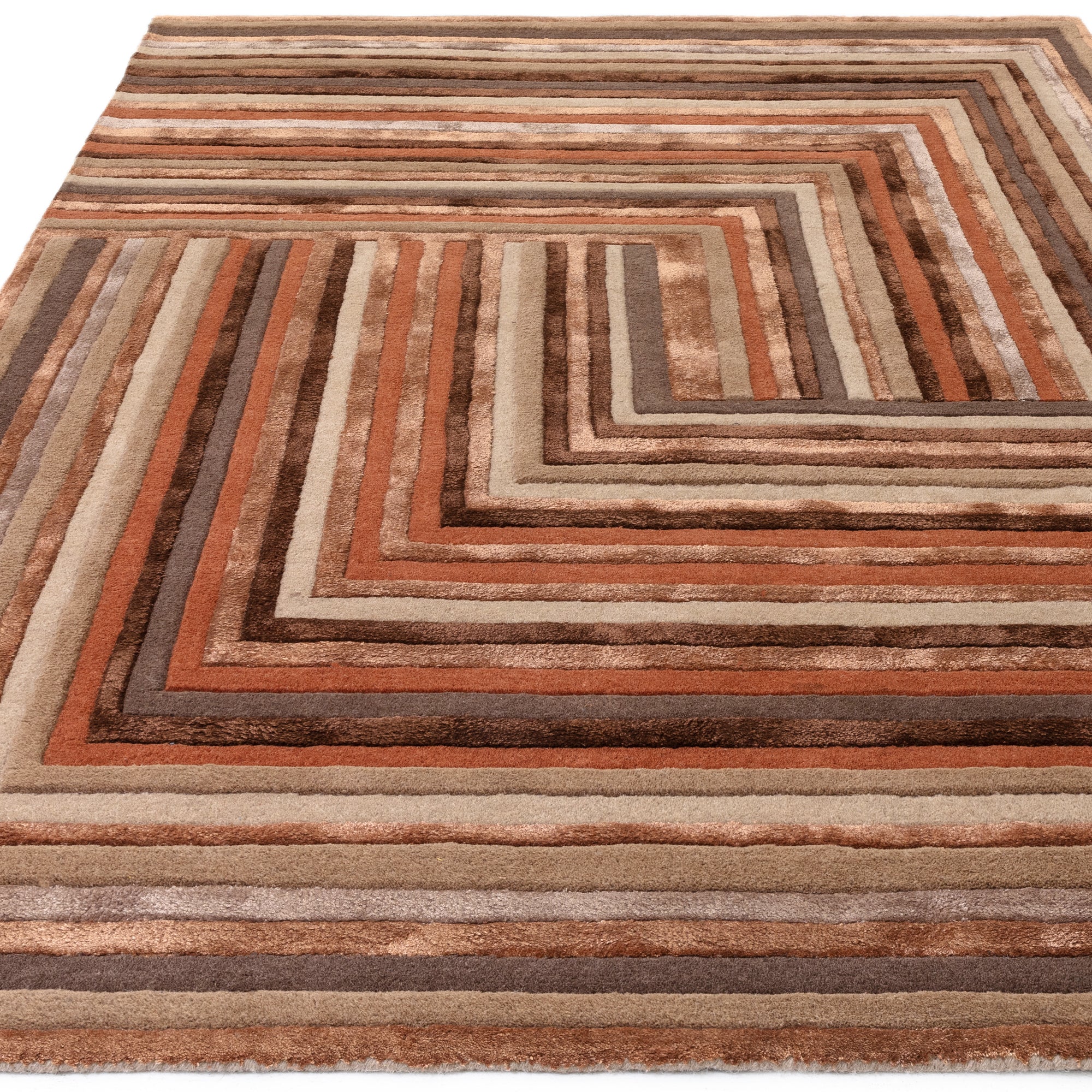 Matrix 80 Network Terracotta Rug