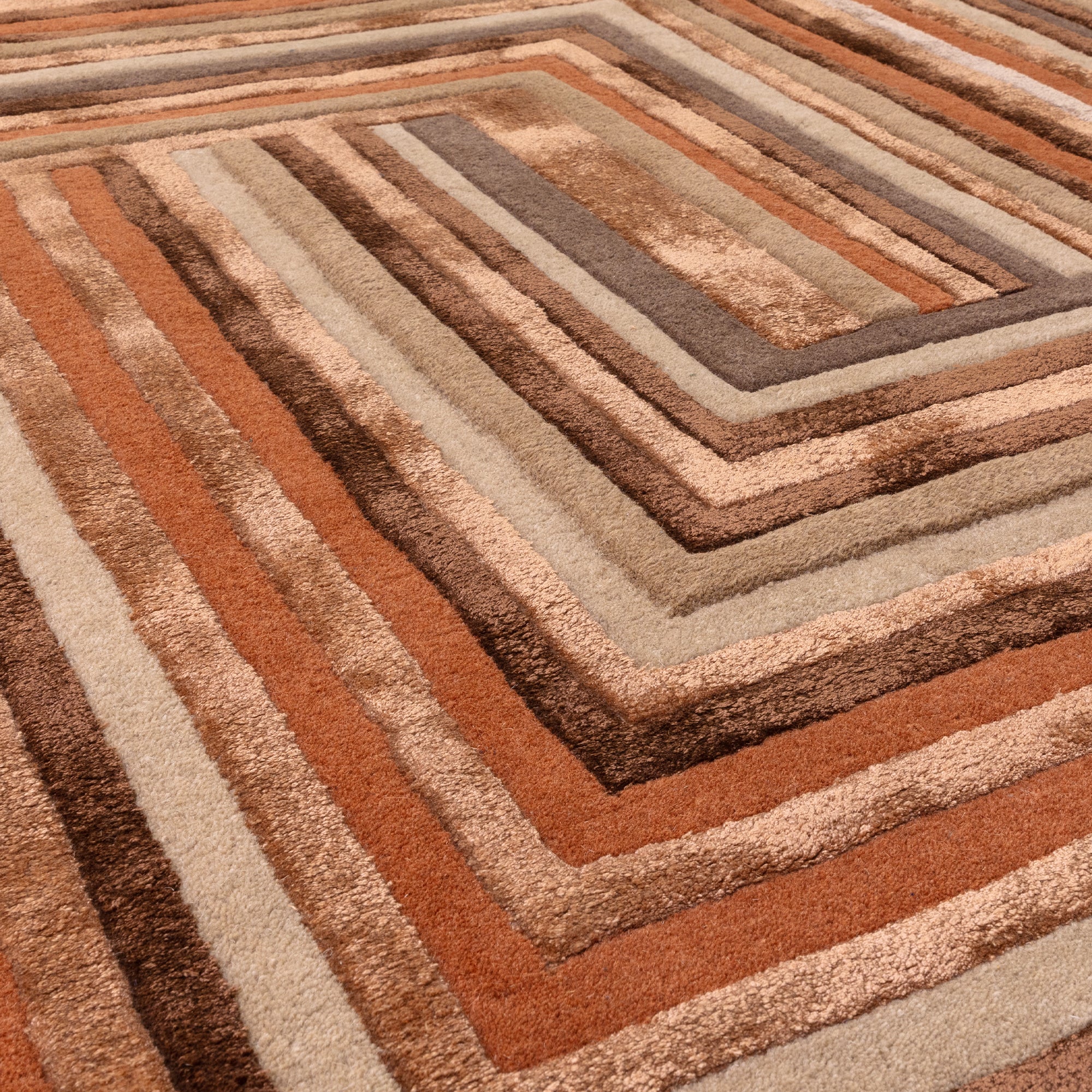 Matrix 80 Network Terracotta Rug